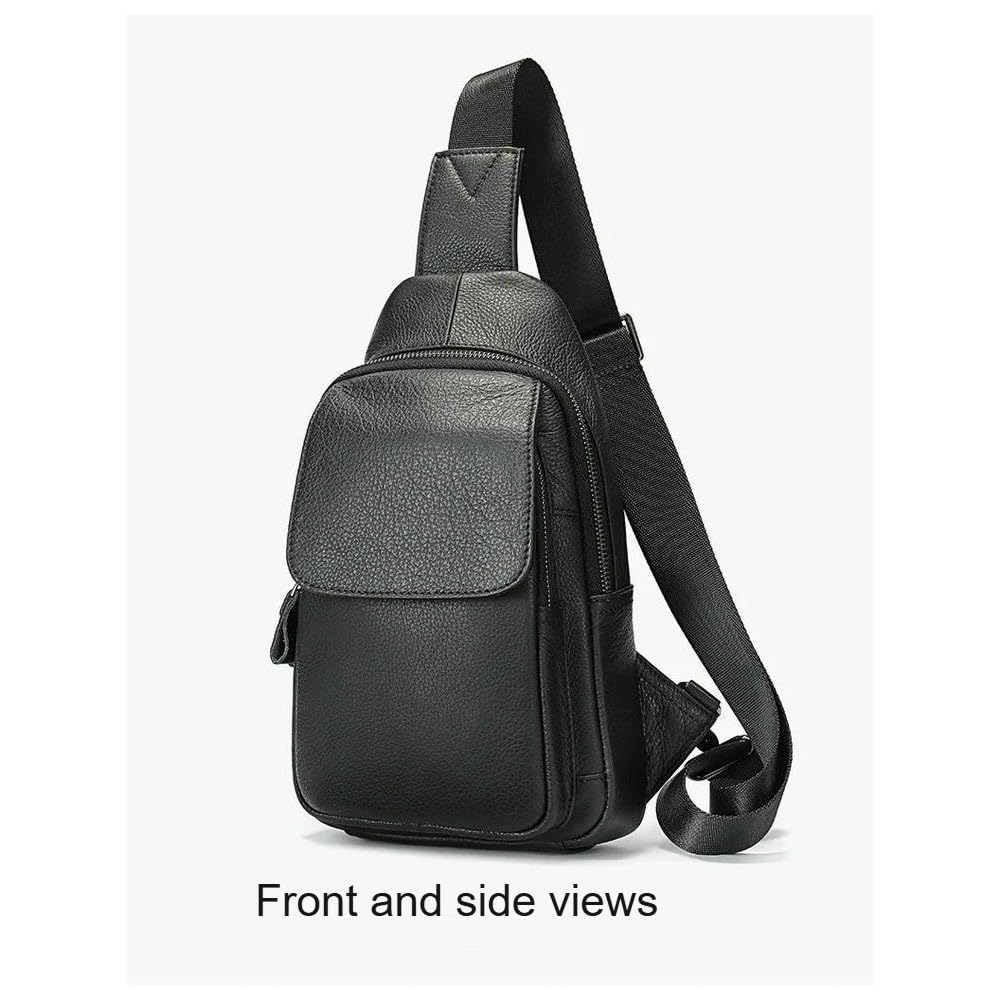WLDMA męska torba na klatkę piersiową z prawdziwej skóry torba crossbody torba podróżna na co dzień miękka skóra bydlęca klatka piersiowa dla mężczyzn prezent