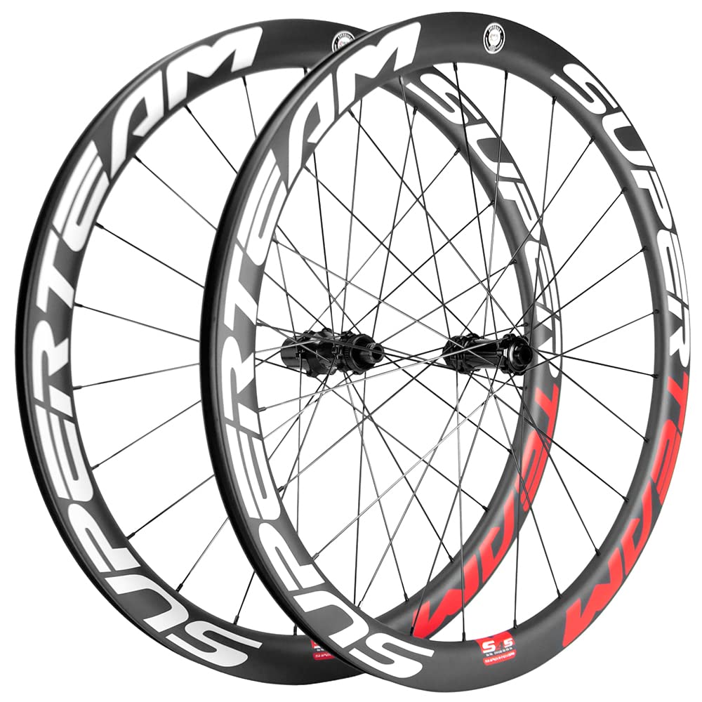 Superteam Carbon Wheel Disc Braking 45C-25 Clincher (Red and White)