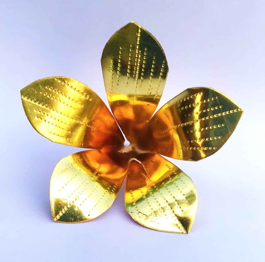 Dhanteras Special 2025 NKA-Amra/Brass Pallav/Aam patta/Mango Leaves for Puja/Golden Brass Mango Leaves for Pooja 7.5x7x7.5cm(Pack of 1)