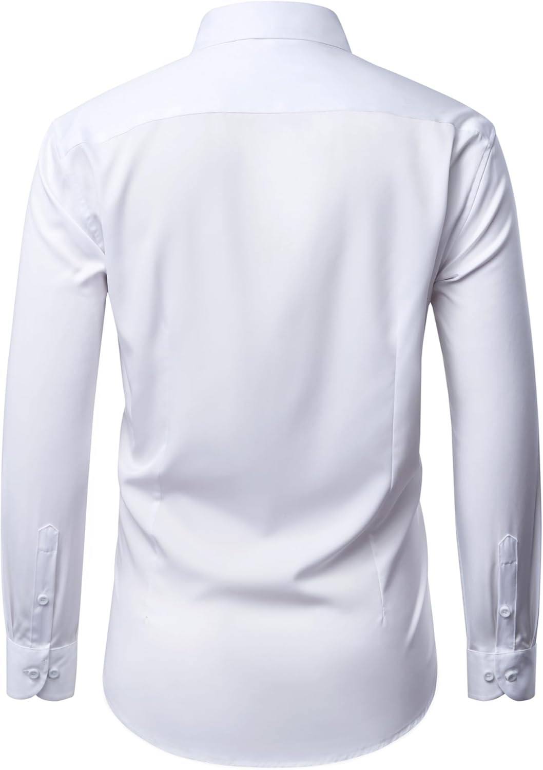 DEMEANOR Mens Wrinkle Free Dress Shirts Long Sleeve Stretch Business Casual Wedding Dating Button Down Shirt - Image 2