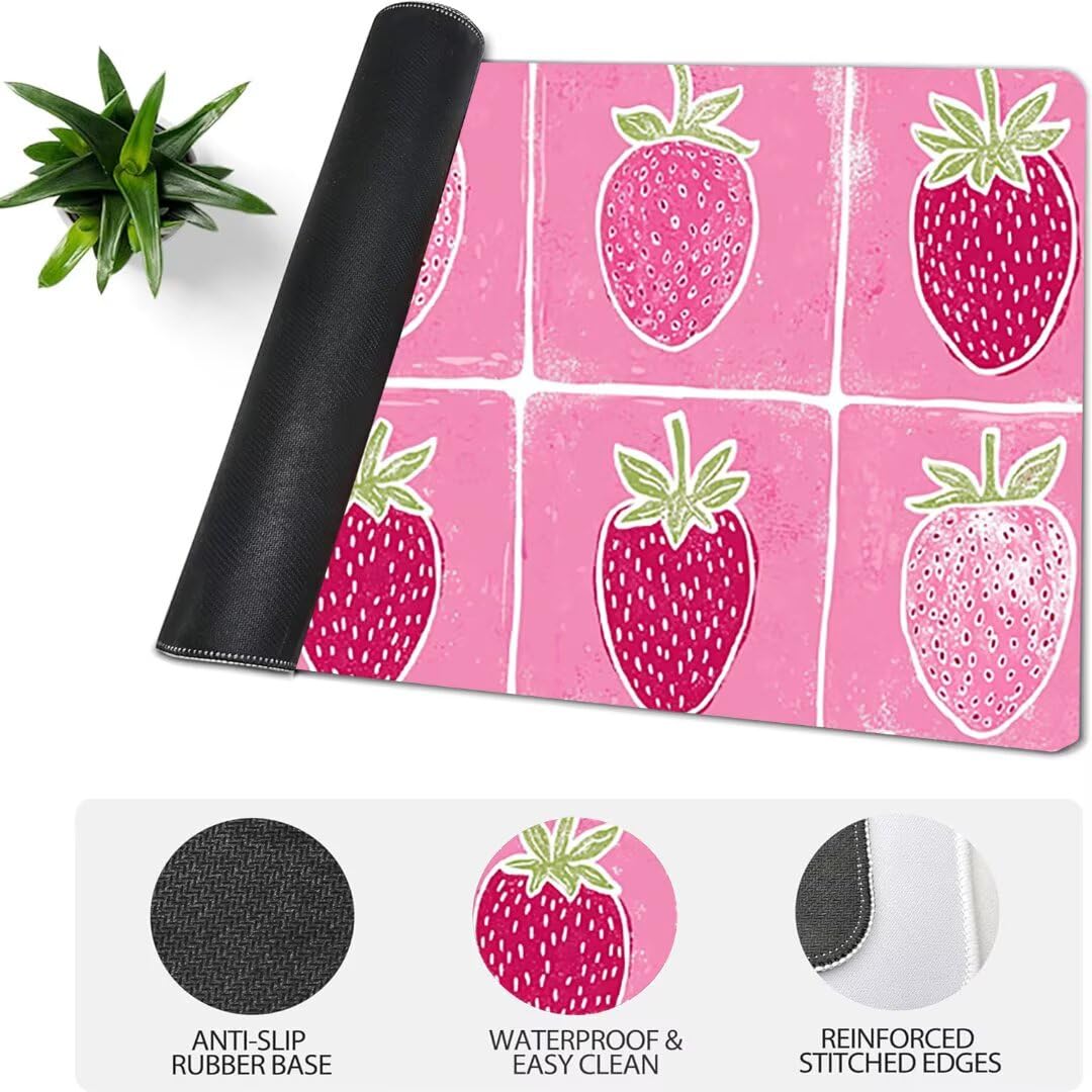 Podkładka na biurko, gamingowa podkładka pod mysz, XXL, antypoślizgowa, gumowa podkładka pod mysz, szyte krawędzie, gamingowa podkładka pod mysz XXL, do biura i domu, akcesoria gamingowe, 1400 x 600 x
