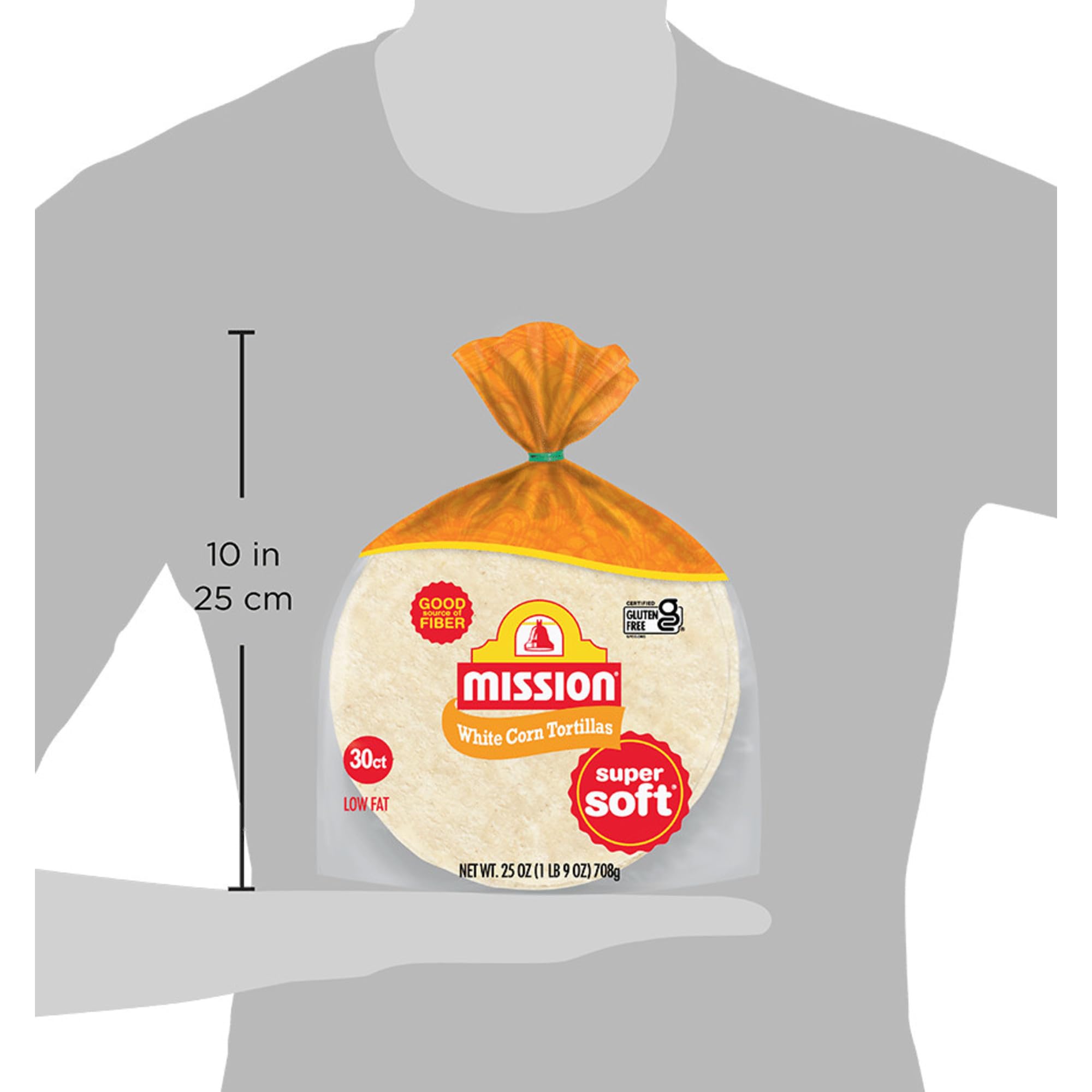 Mission White Corn Tortillas Small Soft Taco Size 30 Count Gluten Free Trans Fat Free — view 5