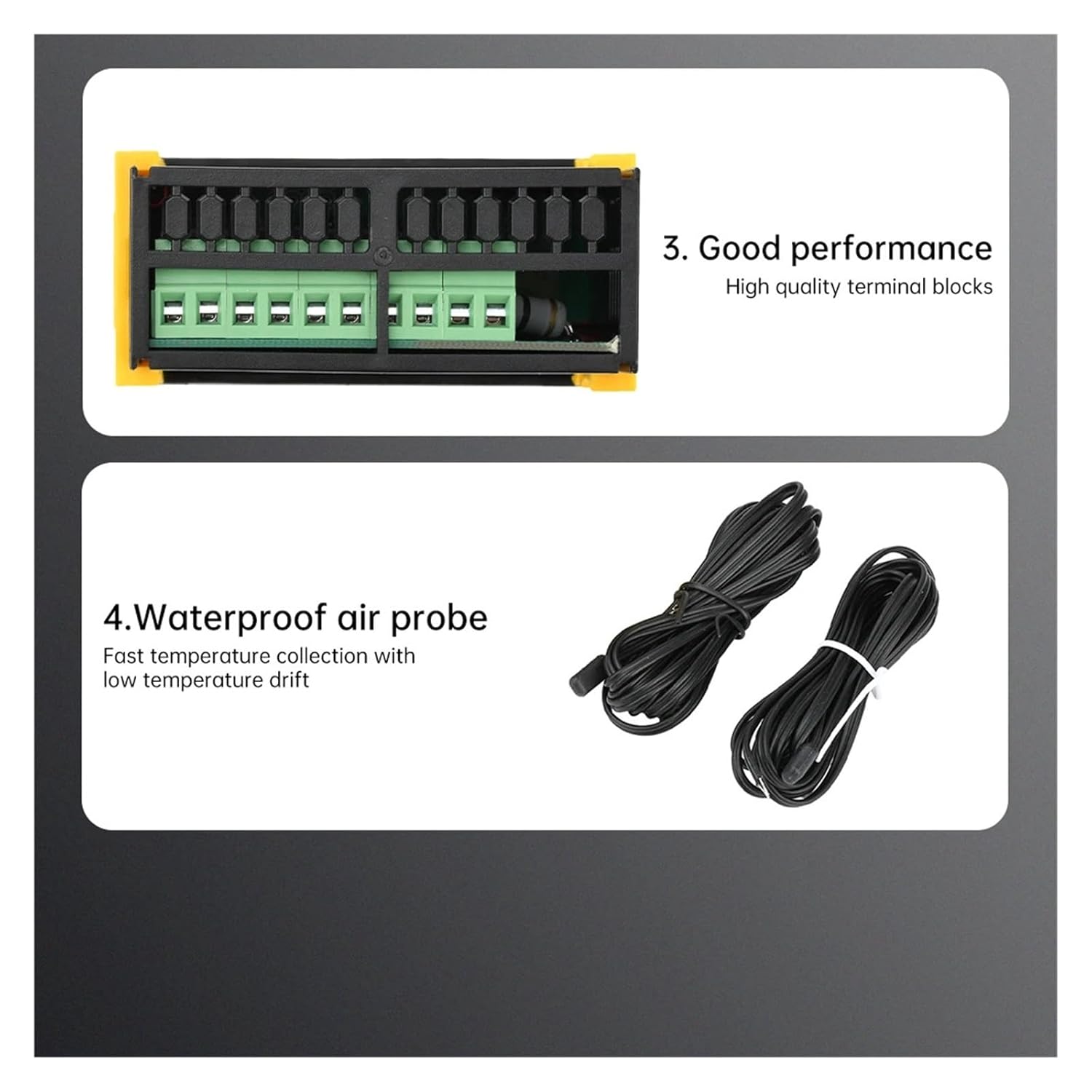 Temperature Controller Compressor/Frost/Fan Controller Thermometer Sensor DC 12V/24V AC 110V/220V(220V)
