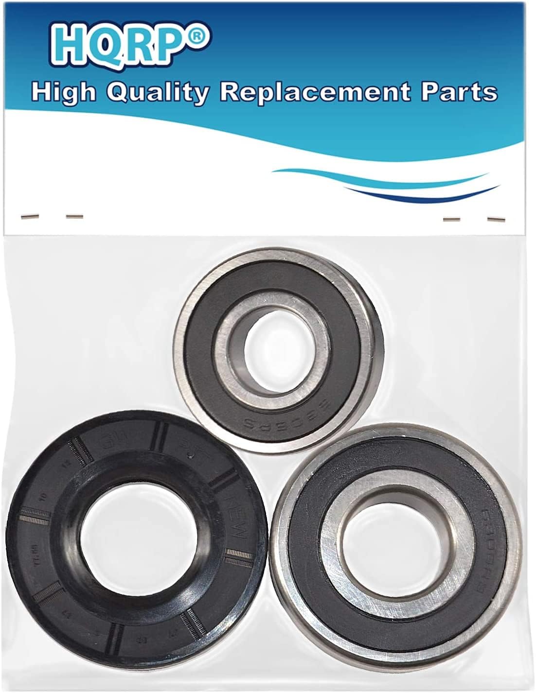 HQRP Bearing and Seal Kit compatible with Frigidaire GLTF2070CS0 GLTF2070DS0 GLTF530DS0 GLTF530DS1 GLTR1670AS0 GLTR1670AS1 Front Load Washing Machine Washer Tub