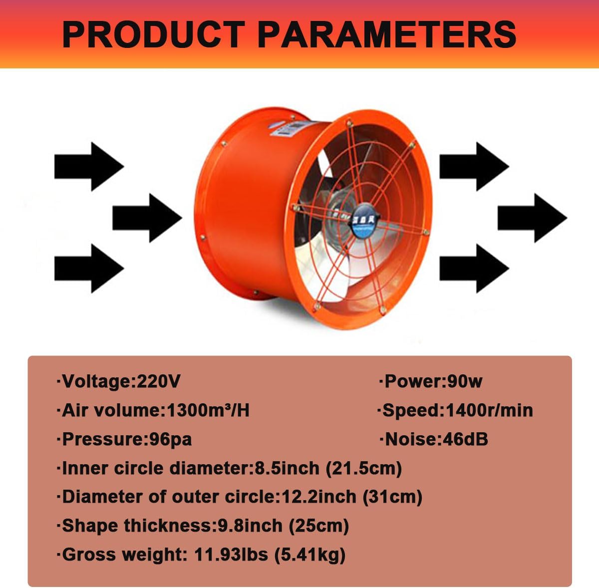 Industrial Exhaust Fan 220V 14