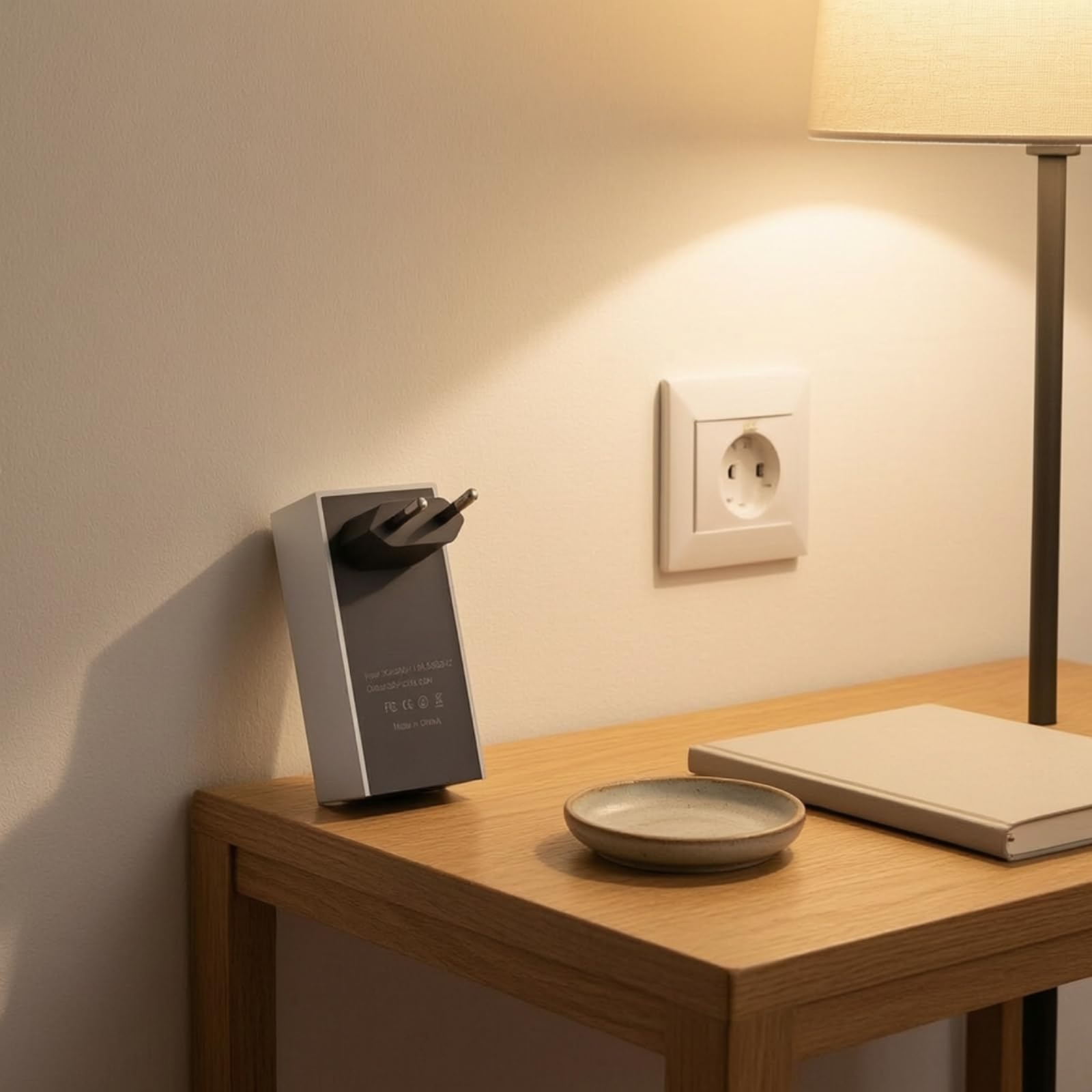 Adattatore di Alimentazione con Spina Europea Compatto Alimentatore da 30V 2A Portatile Spina Europea Due Poli Rotondi per Viaggiatori