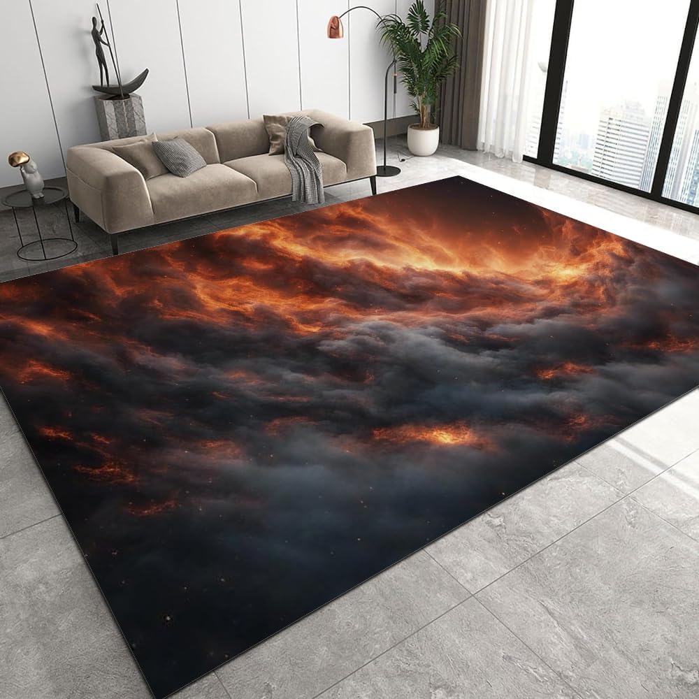 Tapis en flanelle d'aire de jeux enfants 120 x 160 cm déco salon moderne et ado