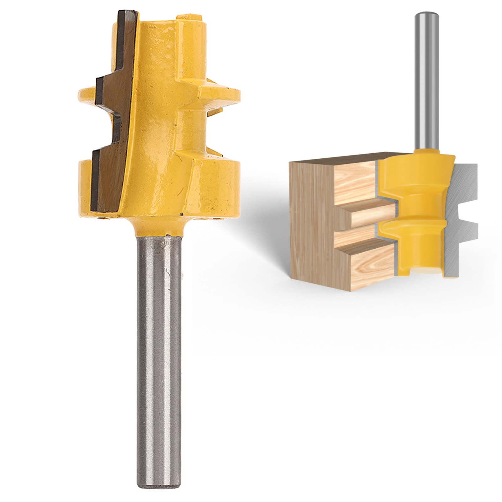 Respicefinem 1/4in Shank Router Bit Tungsten Steel Alloy Wood Panel Milling Cutter Ideal for Various Woodworking Projects Suitable for Multiple Machines and Different Wood