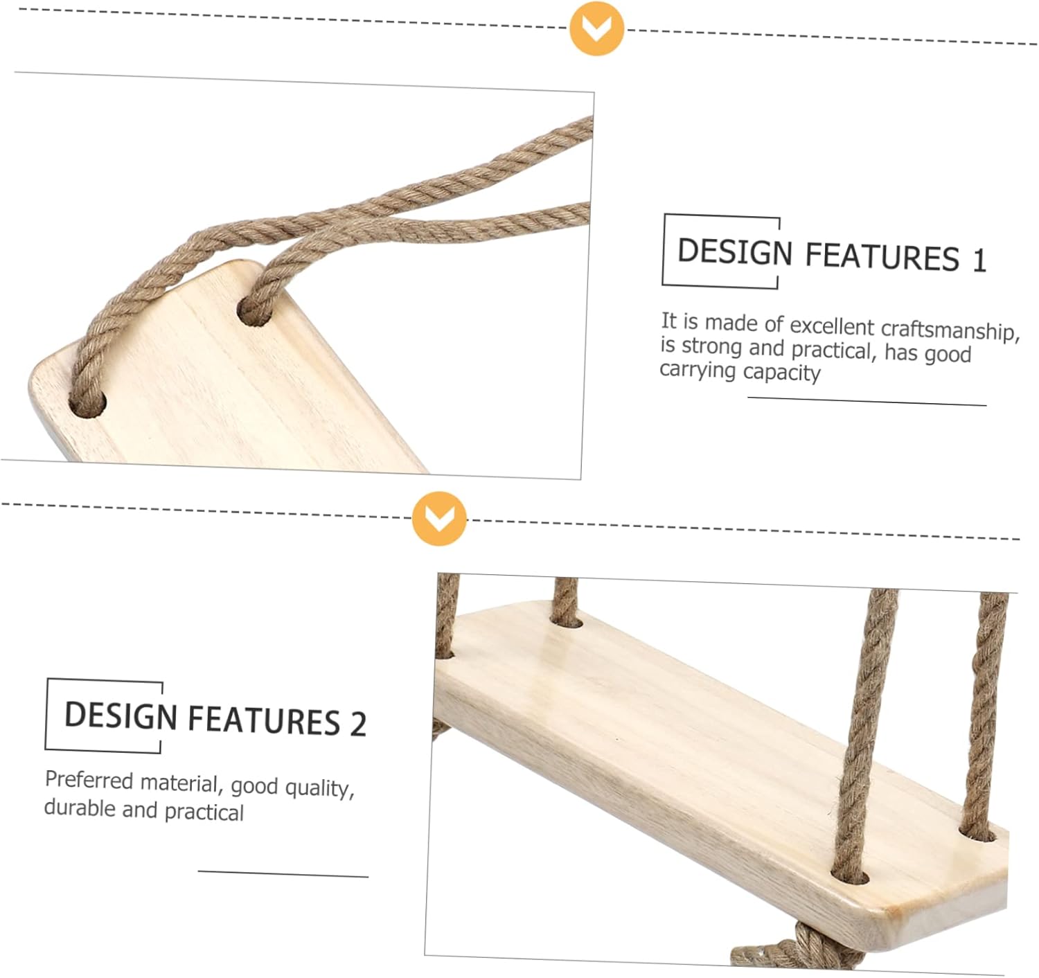 BESPORTBLE 1pc Hanging Swing Chair for Outdoor and Indoor Use Simple Design Material Safe and Fun for Adults and Boys and Girls for Garden and Balcony