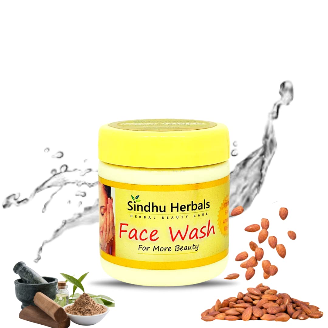 Sindhu Herbals 100% Natural Face Wash For More Beauty & Skin Lightening Removes Dead Skin Cells & Dark Spots, Double Brightness (100 g)