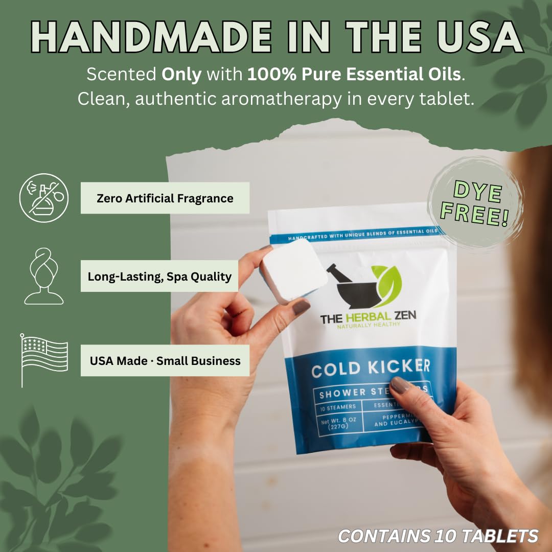 Herbal Zen Shower Steamers Aromatherapy Tablets - Handmade in USA
