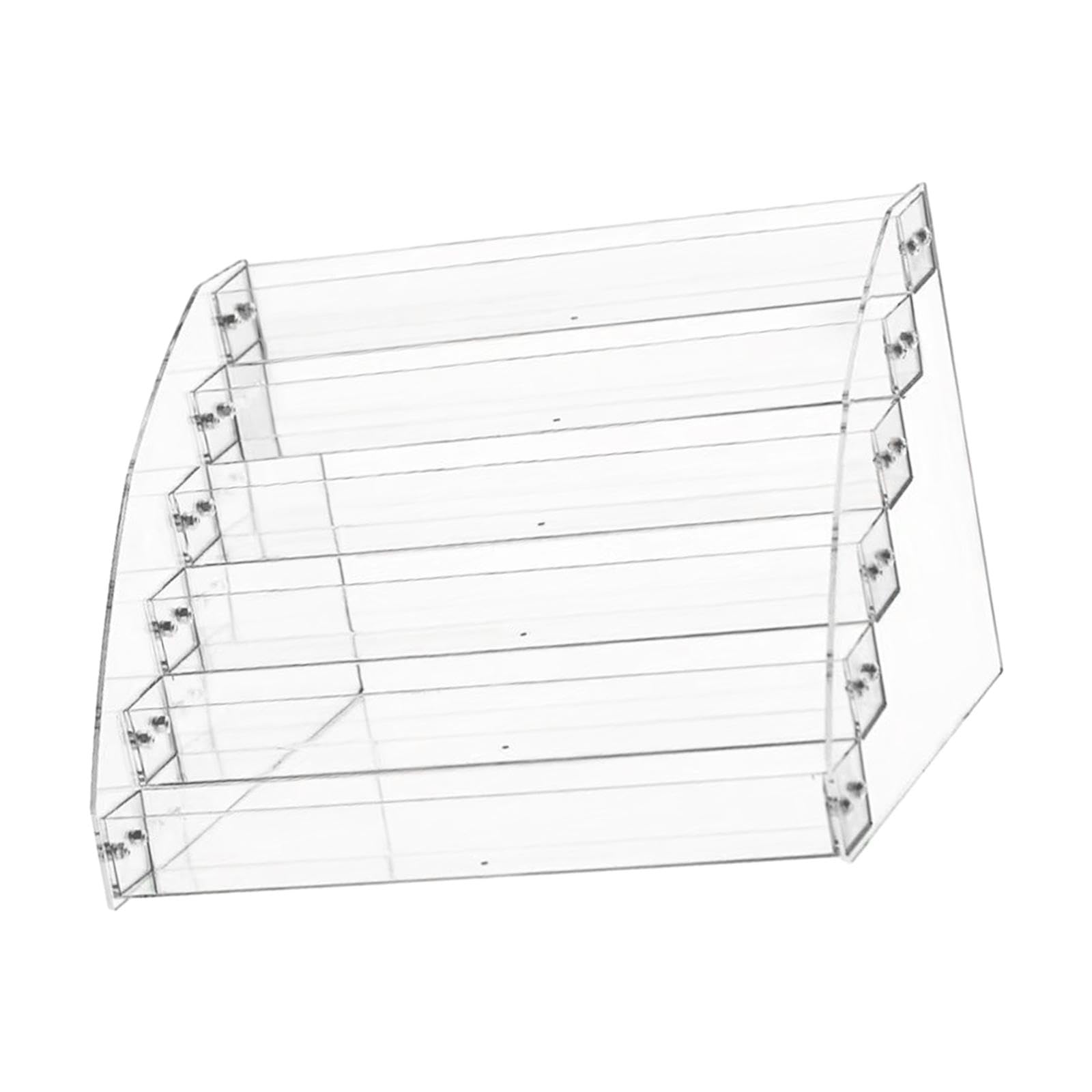 Qianly Porte-cartes de Visite Support de Cartes de Visite Organisateur de Nom Distributeur Acrylique Multi-niveaux Transparent Facile à Assembler Adapté Aux, 6 niveaux