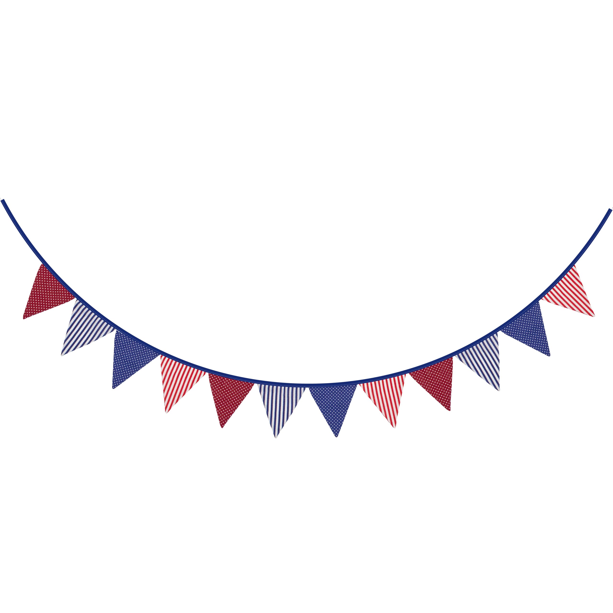 Nauticalia Dots/Stripes Bunting, red/Blue, 2m, Colourful