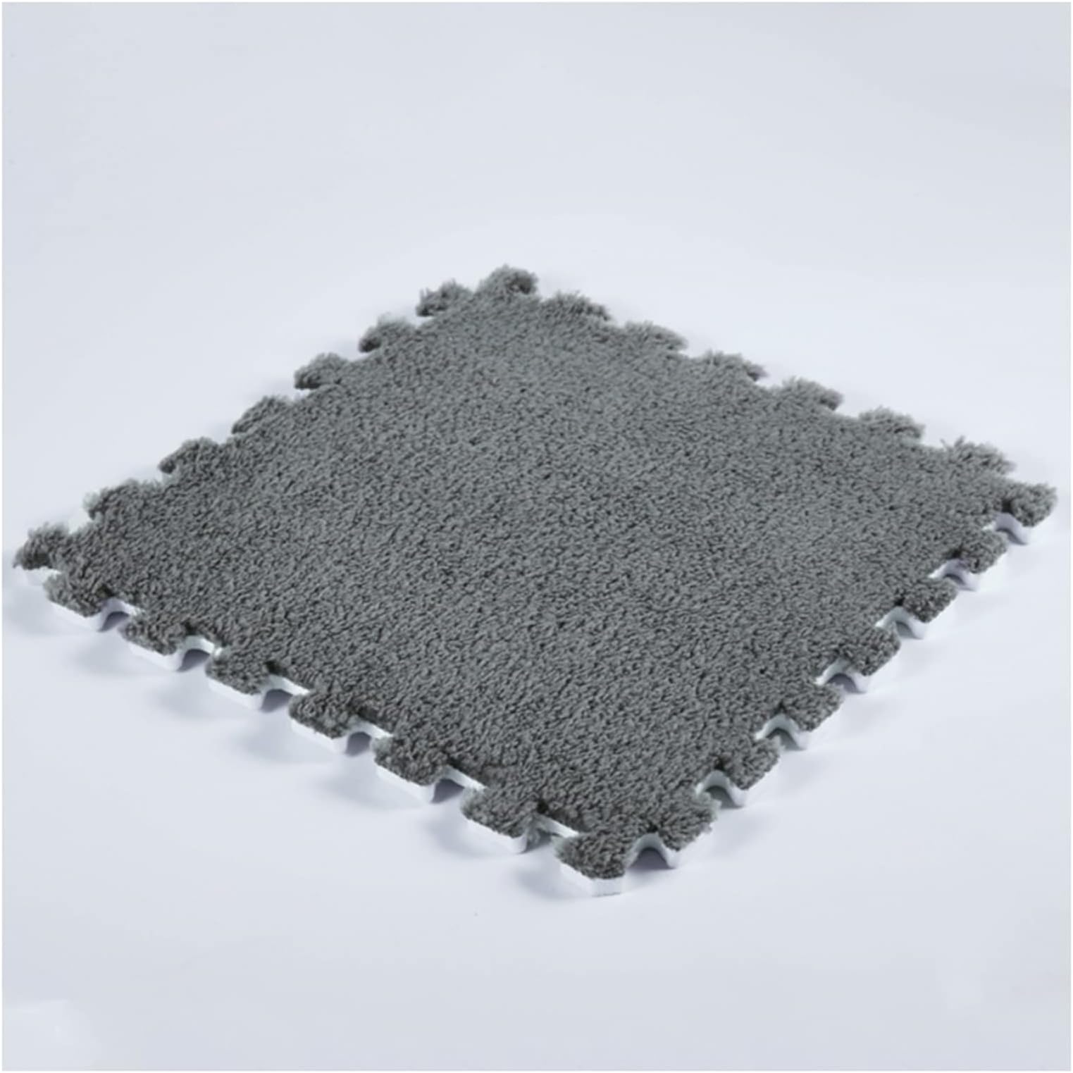 30 PCS Interlocking Foam Mats - Soft 12"X12" Puzzle Floor Tiles, P Carpet Rug for Kids, Cling Playmat, EVA Foam Mat with Border, Grey Bedroom Flo