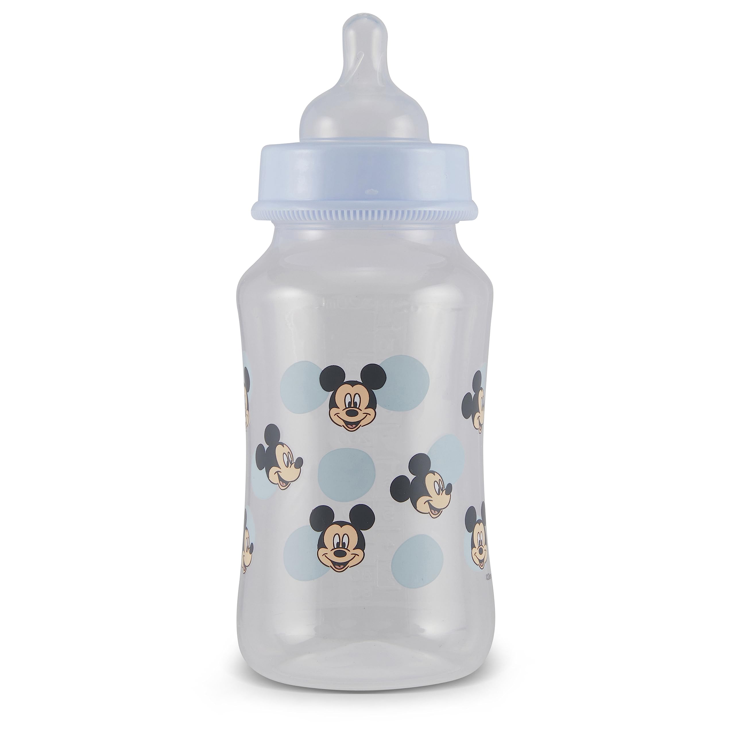 Disney Mickey Mouse Babyflaschen, 325 ml, für Jungen und Mädchen, 2 Stück, Sanduhr-förmige Flaschen für Neugeborene und alle Babys, BPA-freie Kunststoffflaschen für Babypartys
