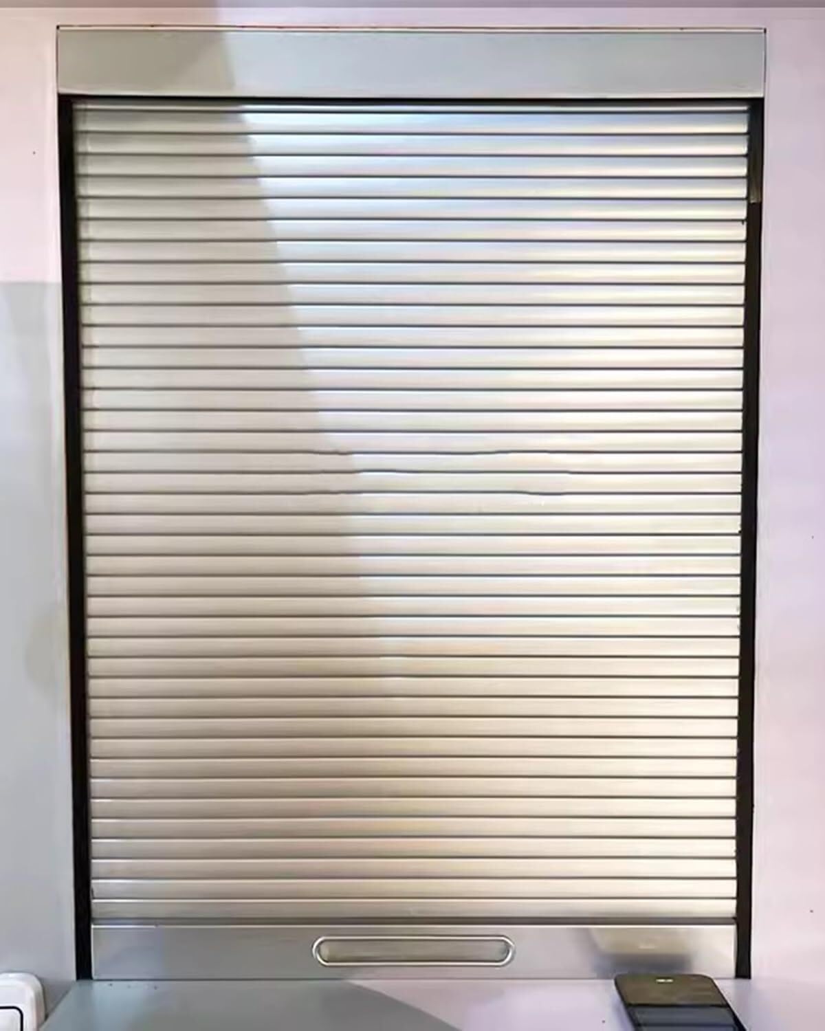 Foelanne Sliver Accordion Folding Door Kit, Tambour Accordion Concertina Folding Door 40X(50-120) Cm(40X100cm/16X39in)