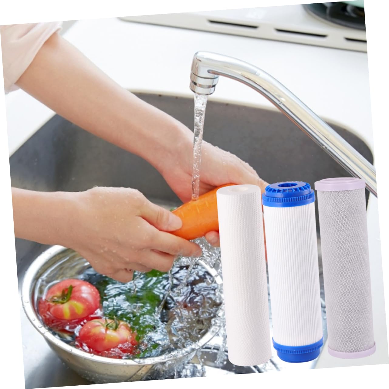 Hemobllo Purificador De Agua De Filtro De Pp y Comprimido Compatible Sistemas De Inversa y Otros Purificadores Filtración Eficaz Para Agua Limpia y Sabrosa