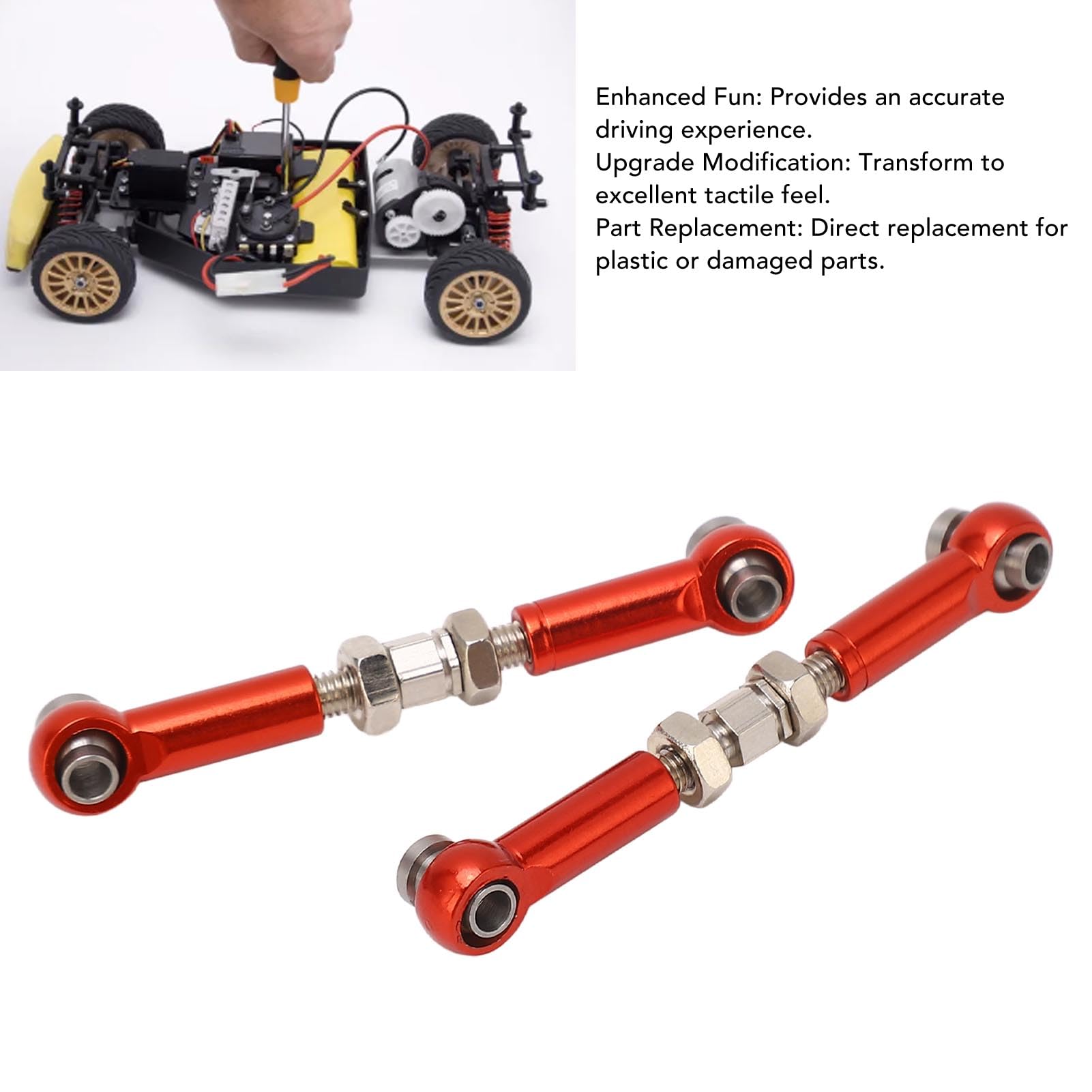 RC Steering Link Rod, Lightweight Durable Aluminium Alloy - Image 4
