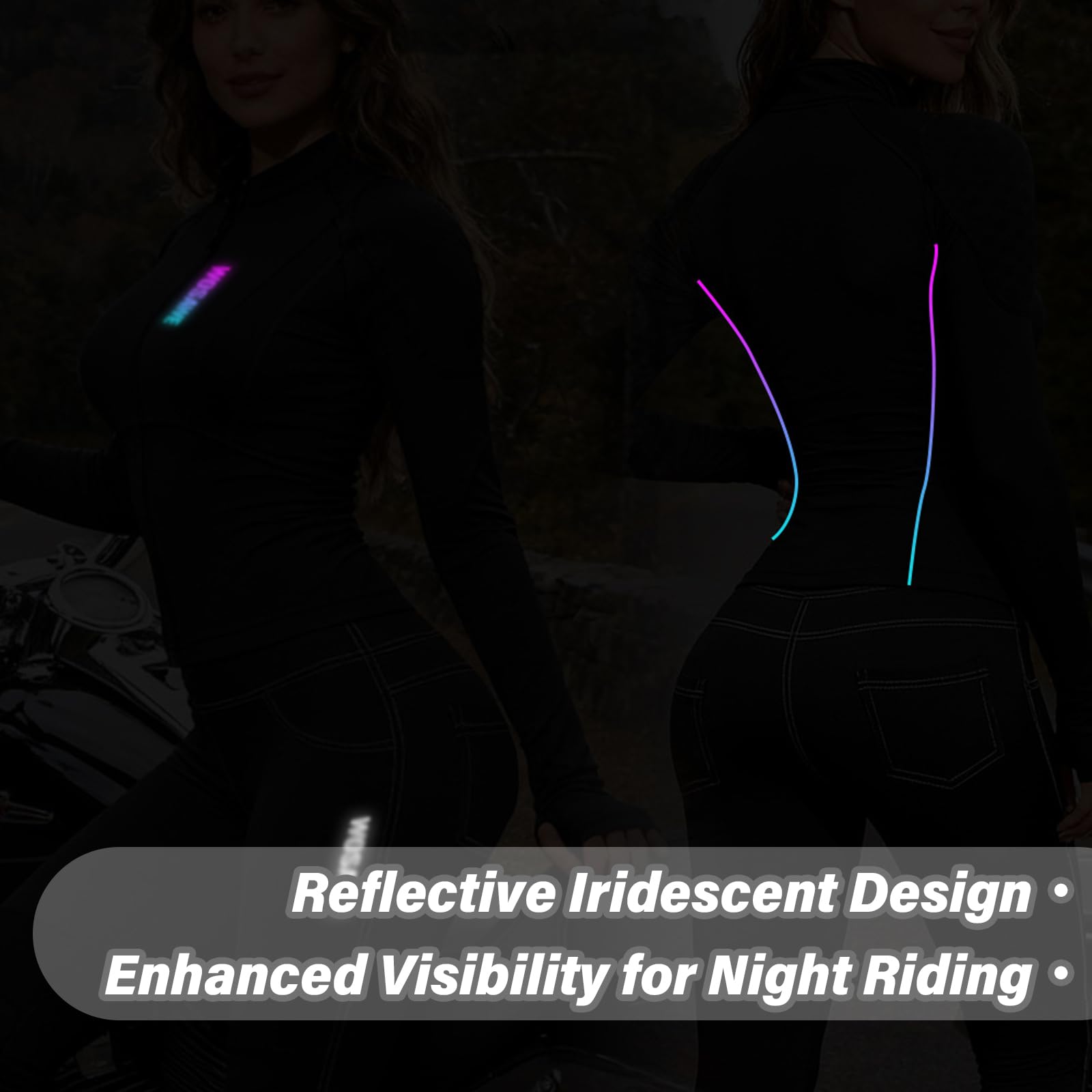 Motorrad-Schutzkleidung Damen, zweiteiliges Set, Jacke, Stretch-Hose | Motorradanzug Damen, elastische Hose, körpernahes Oberteil, abnehmbare Polster, Stadtverkehr, Reise, Wochenendtouren