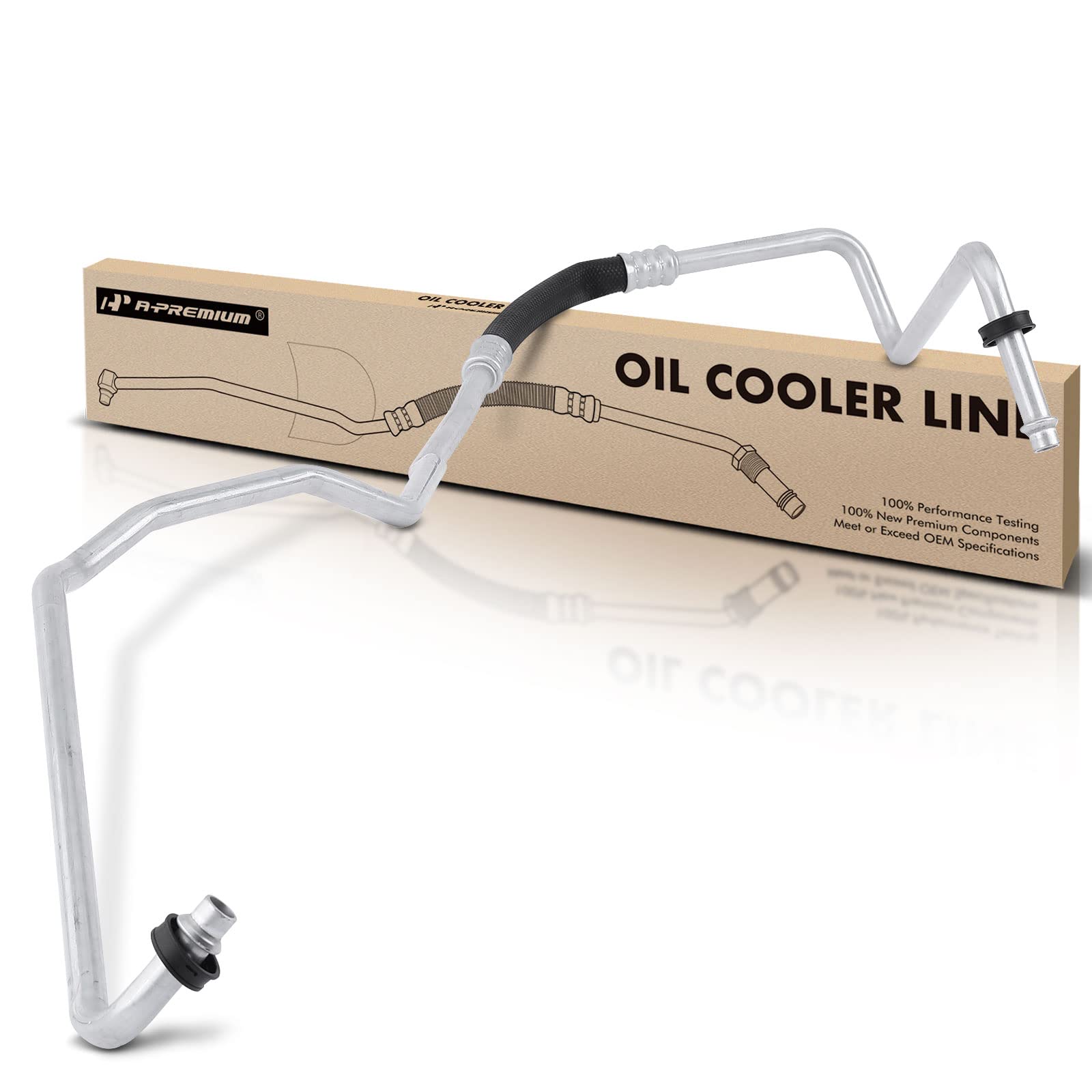 A-Premium Automatic Transmission Oil Cooler Line Hose Assembly Compatible with Chevrolet Silverado 2500 HD 3500 GMC Sierra 2500 HD 3500 2001-2003 6.6L