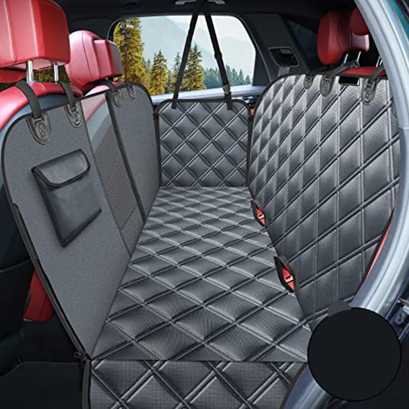 Waterdichte Autodeken voor Honden, voor Toyota C-HR CHR Hybrid/EV A-Gasoline/2016-2020 2021 2022 2023 Beschermhoes voor Achterbank met Anti-Slip Onderlaag Ademende Hondendeken,Black