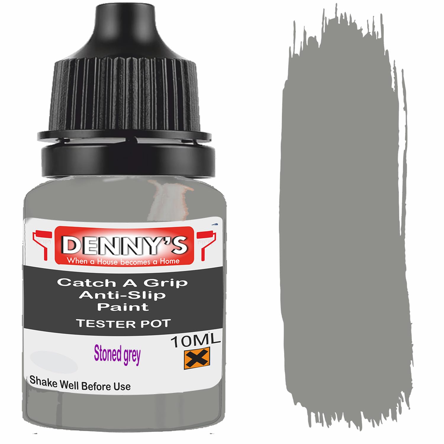 Catch A Grip Anti Slip Floor Paint – Non Slip Coating for Steps, Railings & Garages – 170 Colours, High Adhesion, Quick Dry, Multiple Sizes (Stoned grey, 10ml Tester Pot) — image 1