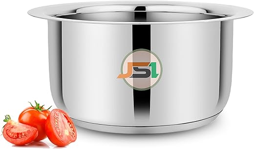 JSI Stainless Steel 304 Grade Milk Tope/Patila/Topiya Without Lid – TRI-PLY Base, Diameter 17 Cm; Capacity 1.2 Liter; Induction & Gas Stove…