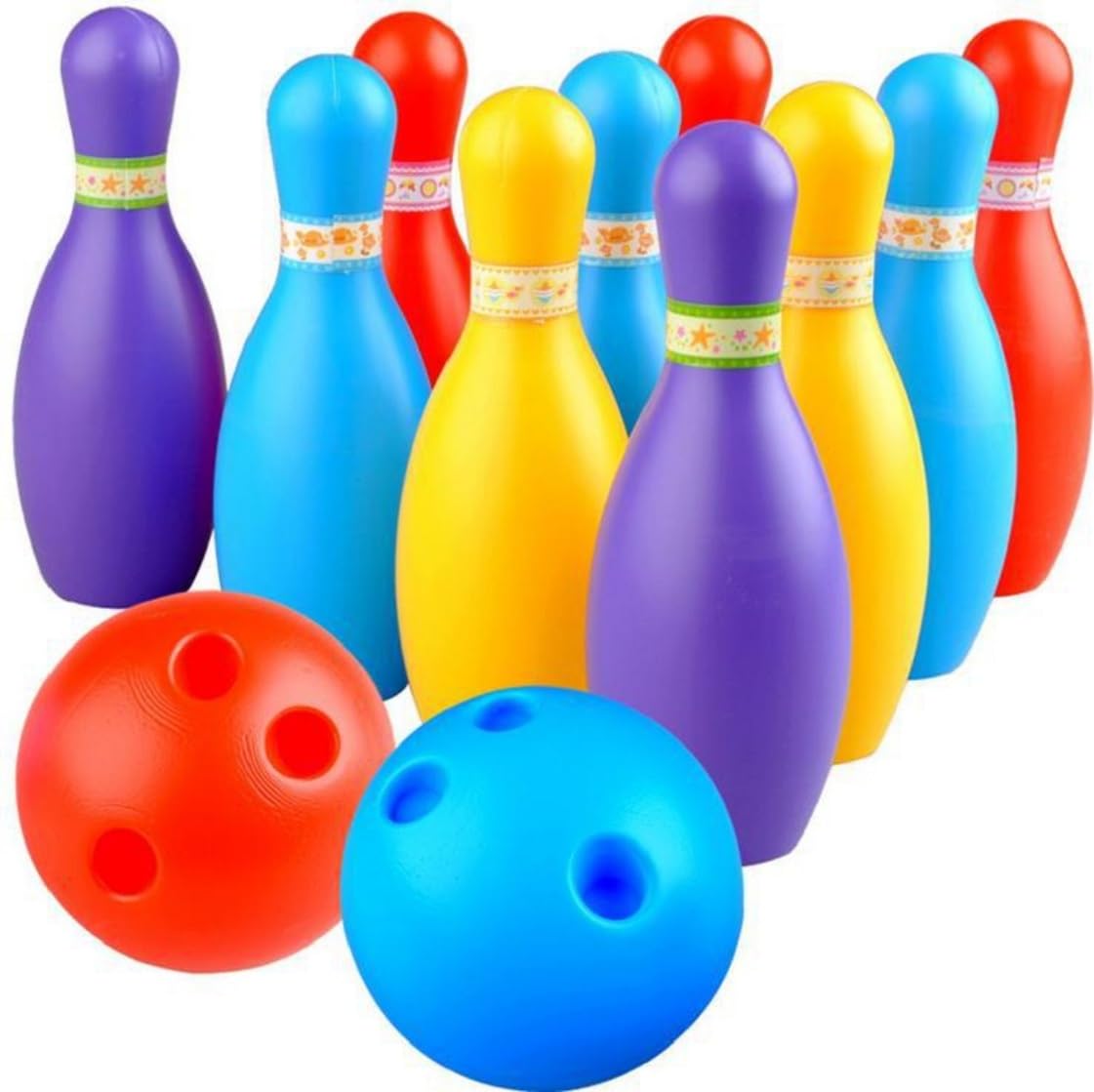 BKDT Marketing Bowling Toy Set with 10 Bottles and 2 Balls Bowling Game Set for Kids (Bowling Toy Set) - Indoor Games for café,Indoor Games for Adults at Home-Festival Gifts,Diwali Gift