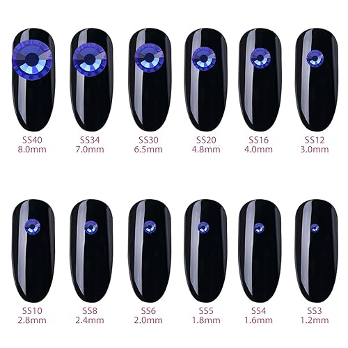 Miniatura 7 de Novani 3000 diamantes de imitación sueltos redondos de cristal con parte trasera plana, piedras preciosas de diamantes de imitación para