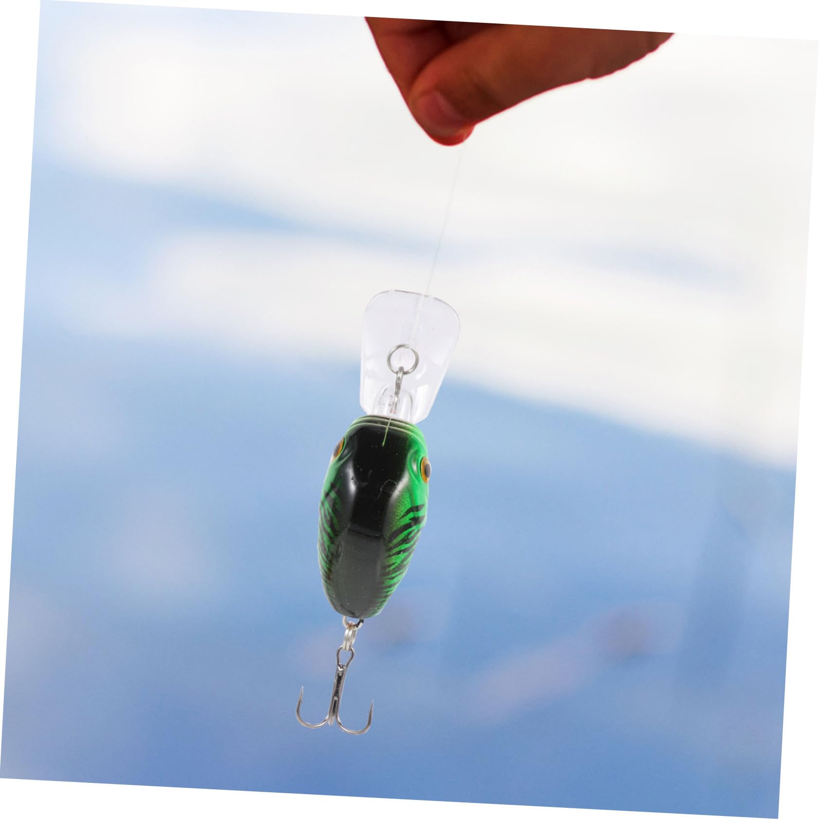 Toyvian 2 Leurres de Pêche Artificiels en Abs, 6,5cm, 7,5g, Aspect Poisson Réaliste, pour Pêche en Extérieur, Vert
