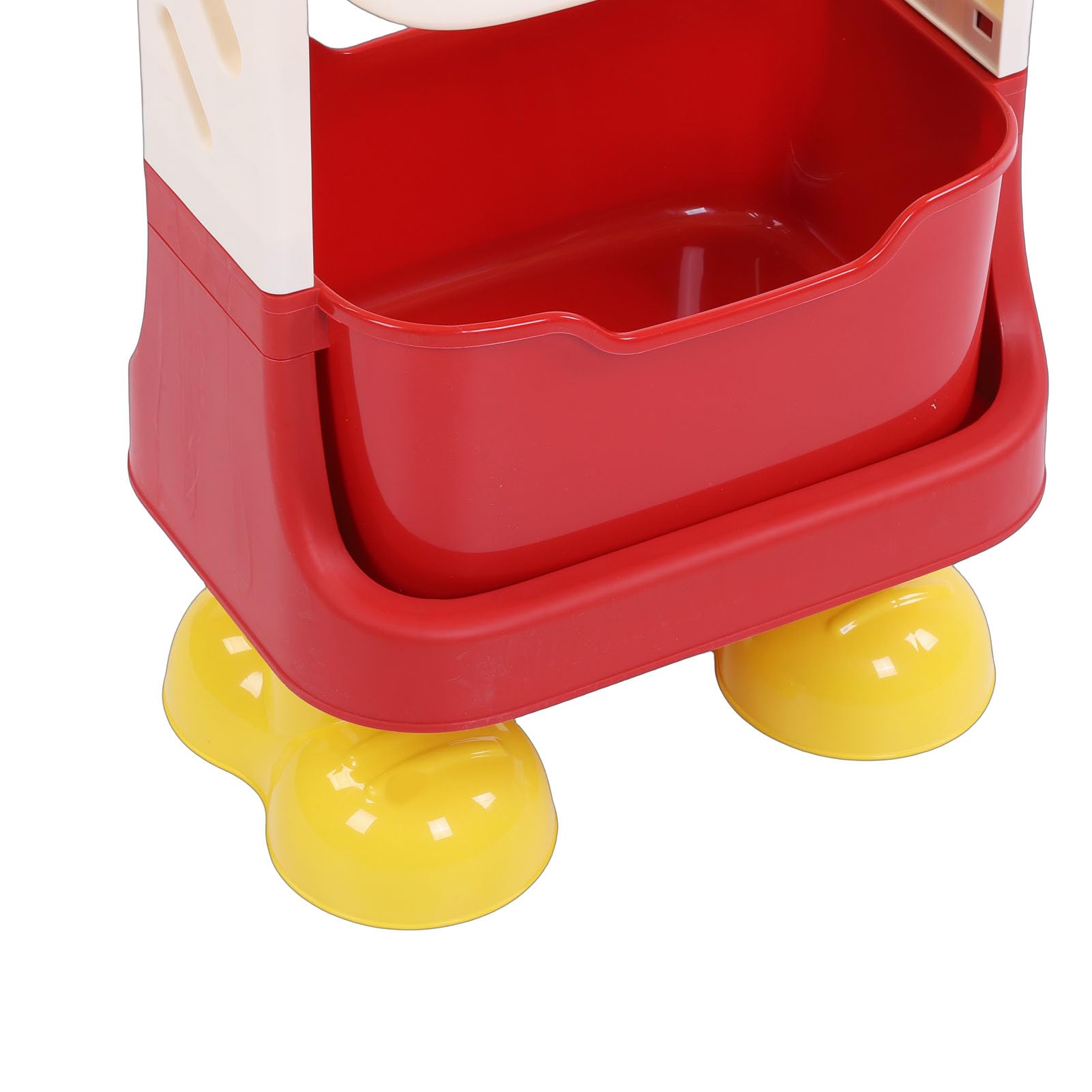 Fafeicy Carrello Multiuso con Ruote, Simpatico Organizer per Giocattoli e Snack a più Livelli per Casa, Ufficio e Garage con Piedini a Forma di Cartone Animato (3 livelli)