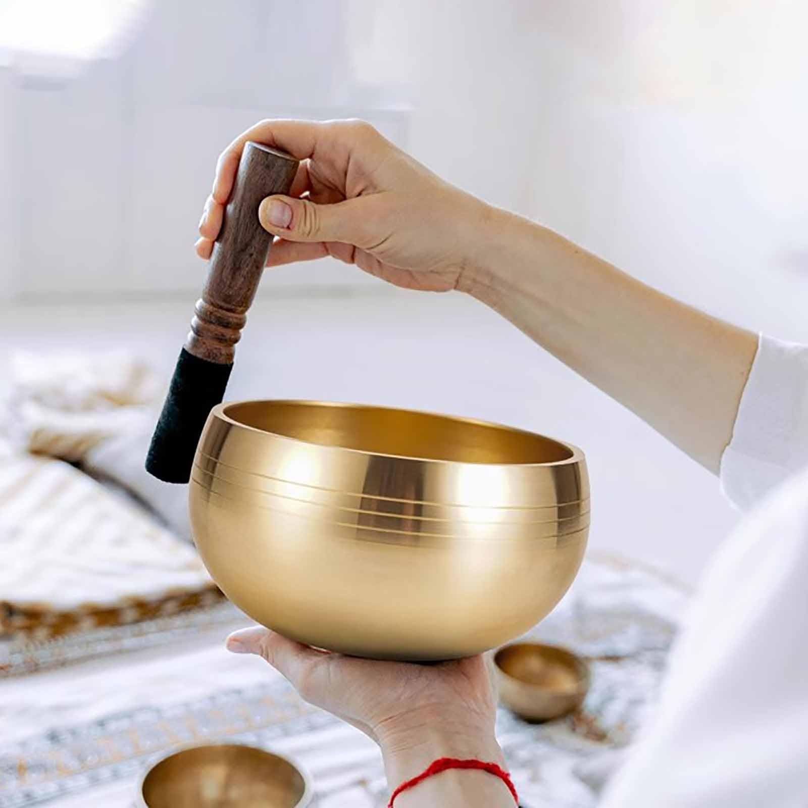 campana tibetana tibetana con campana tibetana per meditazione fatta a mano, decorazione spirituale, per meditazione e yoga, terapia dei chakra, terapia sonora