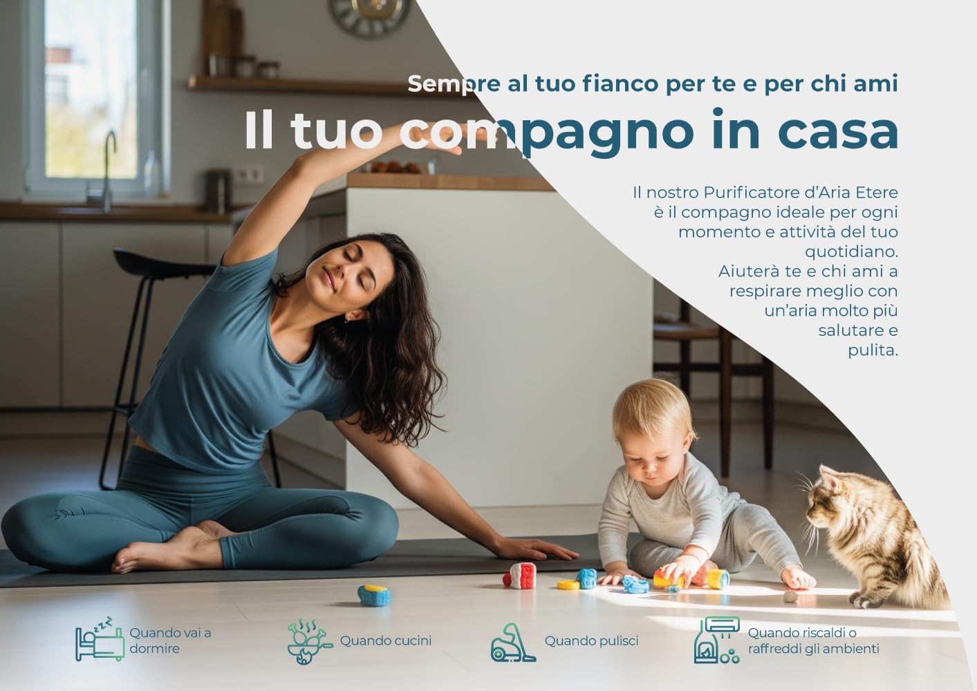 Filtro Hemaca Brevettato a 3 Strati +1 per Purificatore d'Aria Etere: HEPA H13 + Carboni Attivi + Strato Magnetico per filtrare l'aria da Virus, Batteri, Muffe, Polveri Sottili (fino a PM1), VOC, ecc