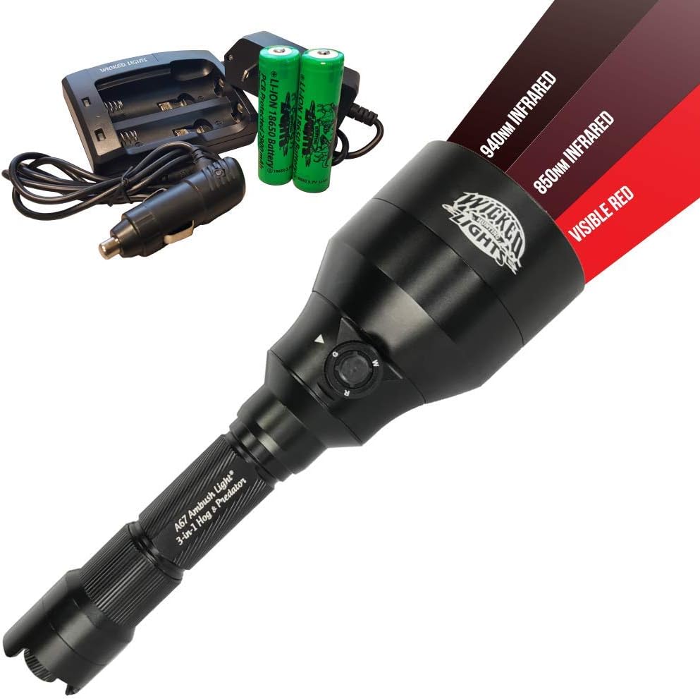 A67iR 3-LED-in-1 (850nm IR, 940nm IR, Red LED) Infrared & Red Scan Plus Light Kit with Intensity Control for Night Vision Devices