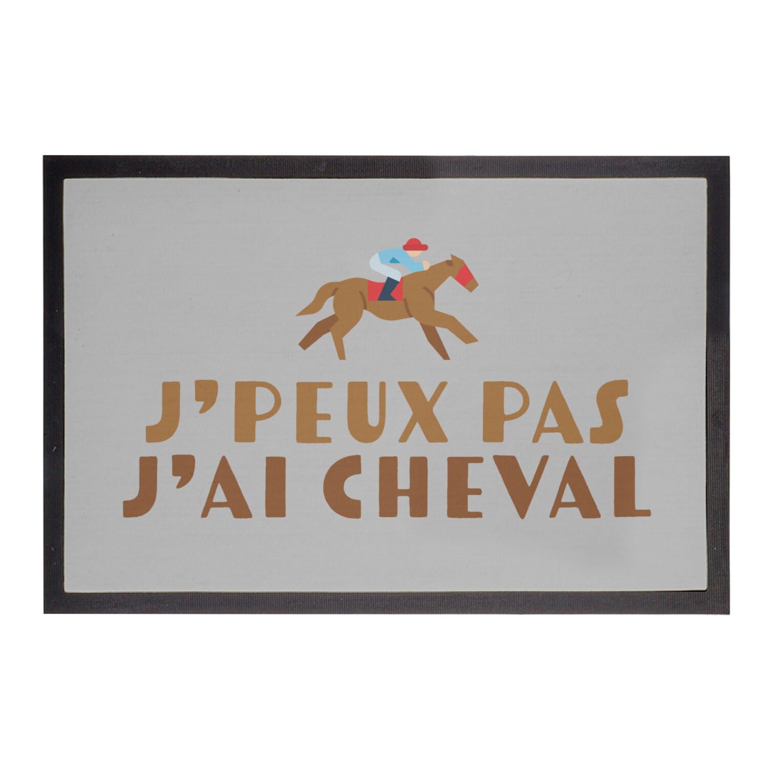Tapis d'entrée équitation 75x50cm robuste pour garder votre maison propre