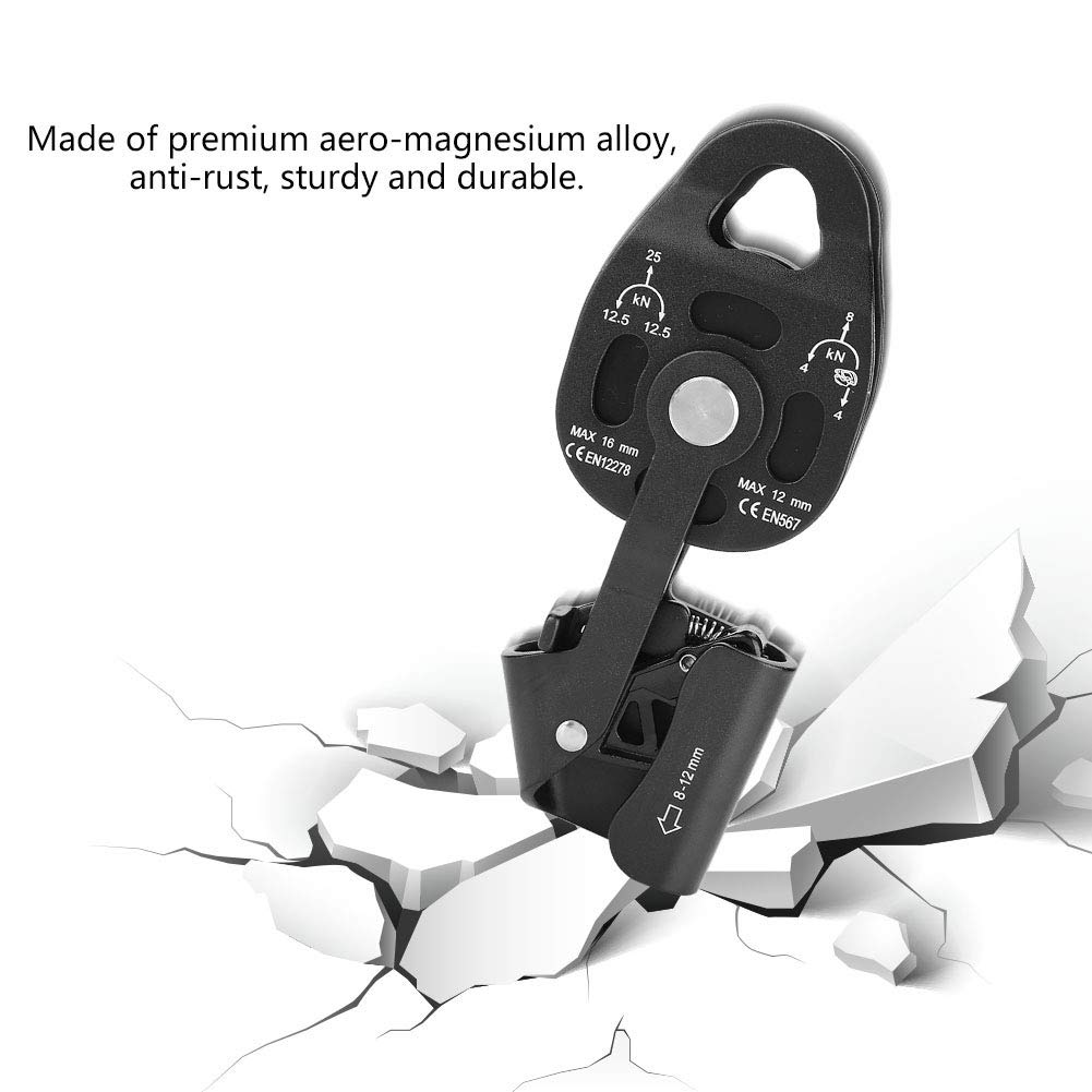 Poleas de Carga Polea de elevación para Objetos Pesados, Polea giratoria de Gran Capacidad, Equipo de Seguridad Compatible con Cuerdas de 8-12 mm, para Trabajos de elevación y Montaje