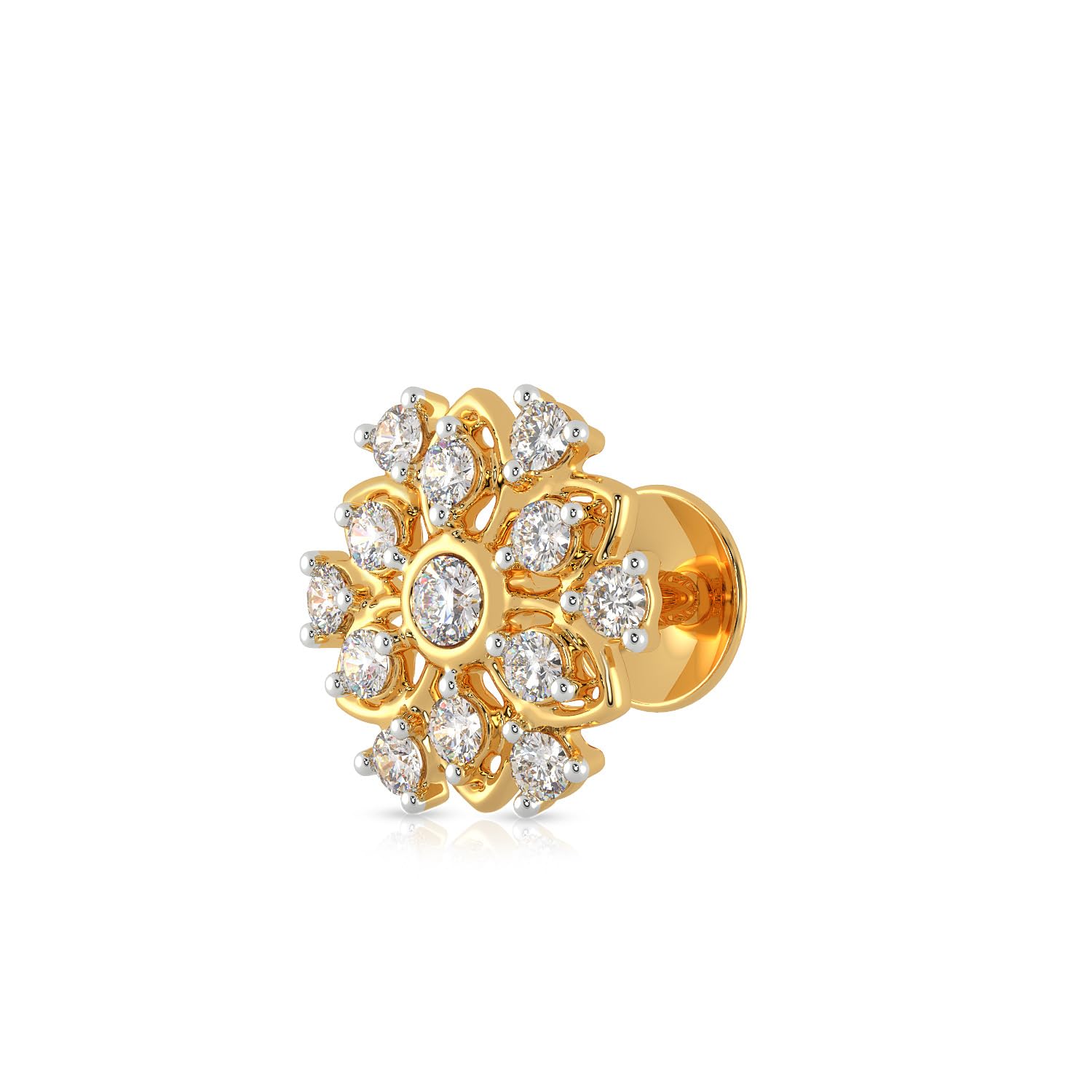 Malabar Gold & Diamonds Yellow Gold Nose Pin for Women 22 k | 22k BIS Hallmark (916) Nose Stud for Women and Girls with Piercing (B09YD5KK4B) Amazon Price History, Amazon Price Tracker