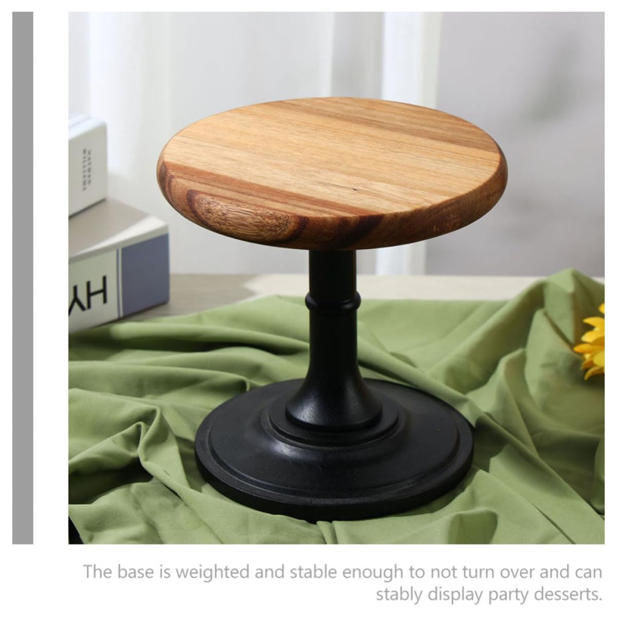 Soporte para Cupcakes de Madera Patas, Plato Redondo de Pie