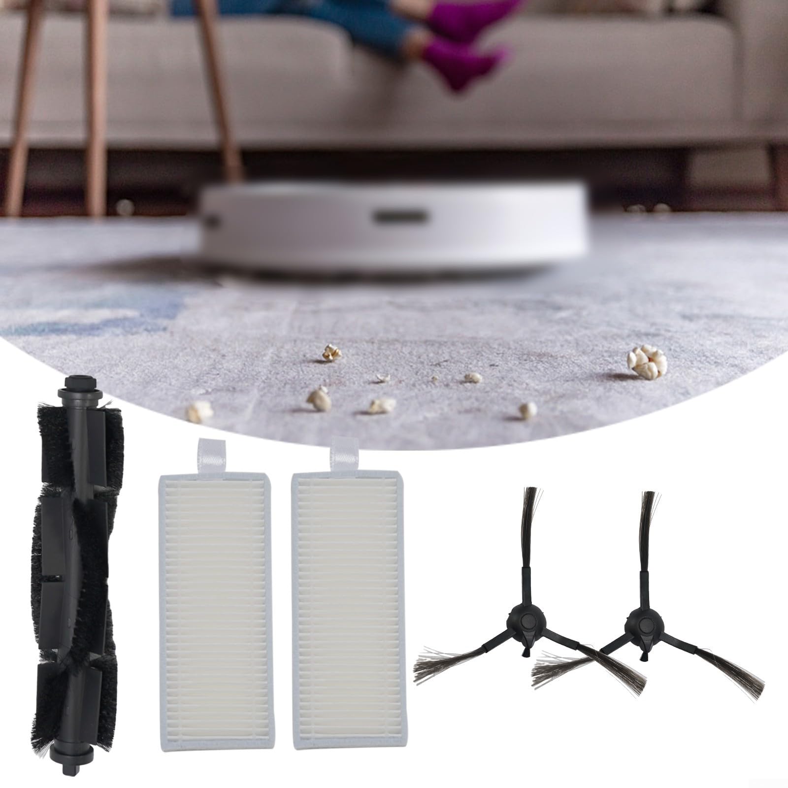 Kit Ricambi Per Robot Aspirapolvere Tapo RV30 E RV10: Spazzole Laterali, Rullo E Filtri - Set Di Manutenzione