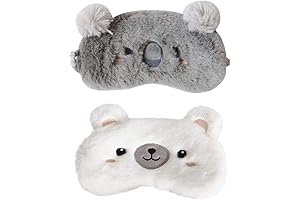 2 Pack Cute Sleep Mask Cover for Women Girls Travel Night Sleeping