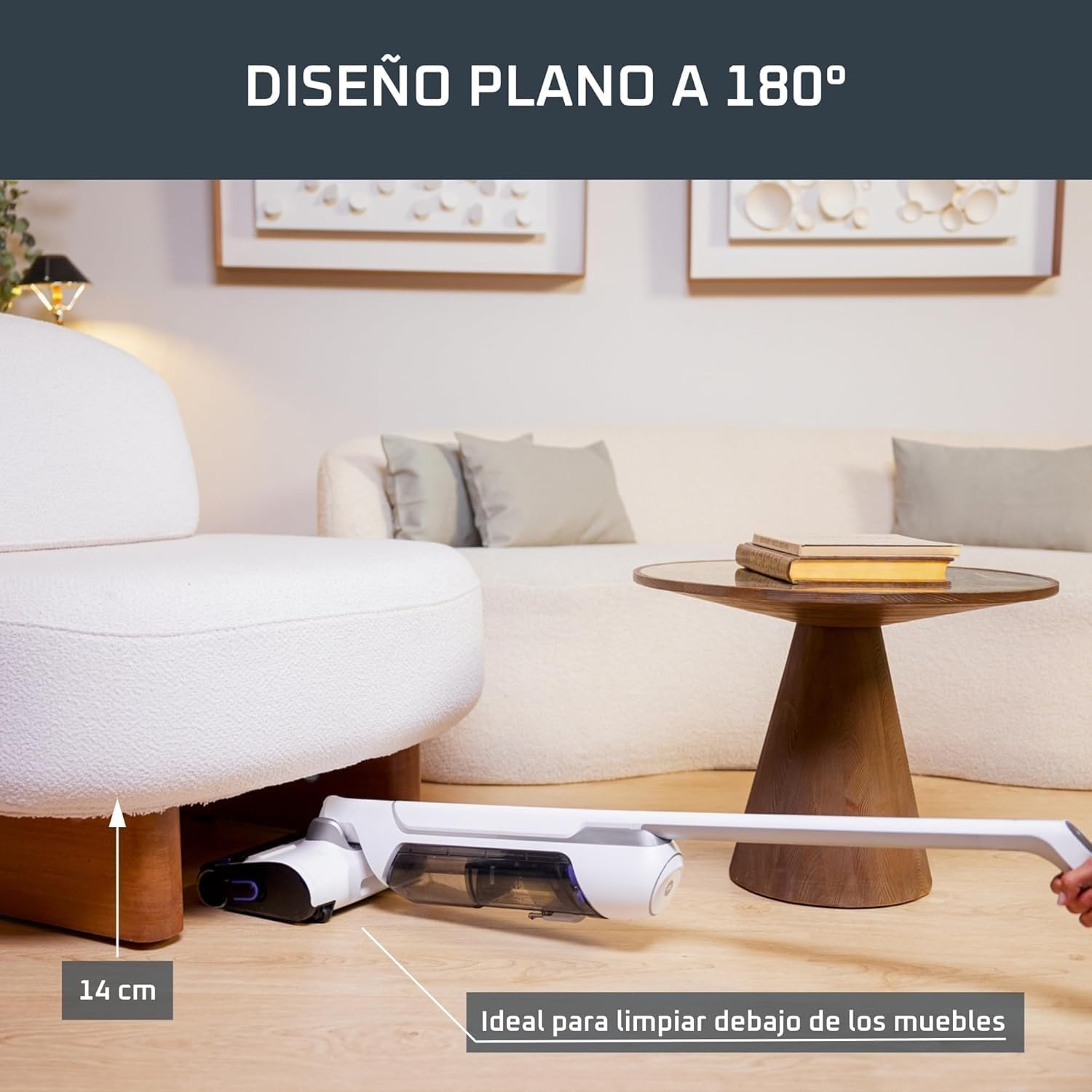 Rowenta X-Clean 10, Aspiradora Fregona Eléctrica Sin Cable, Tecnología Wet & Dry y Dual Edge, Autolimpieza y Secado Automático, Gran autonomía y pantalla LED, Ligera, Flexible, GZ7540WO