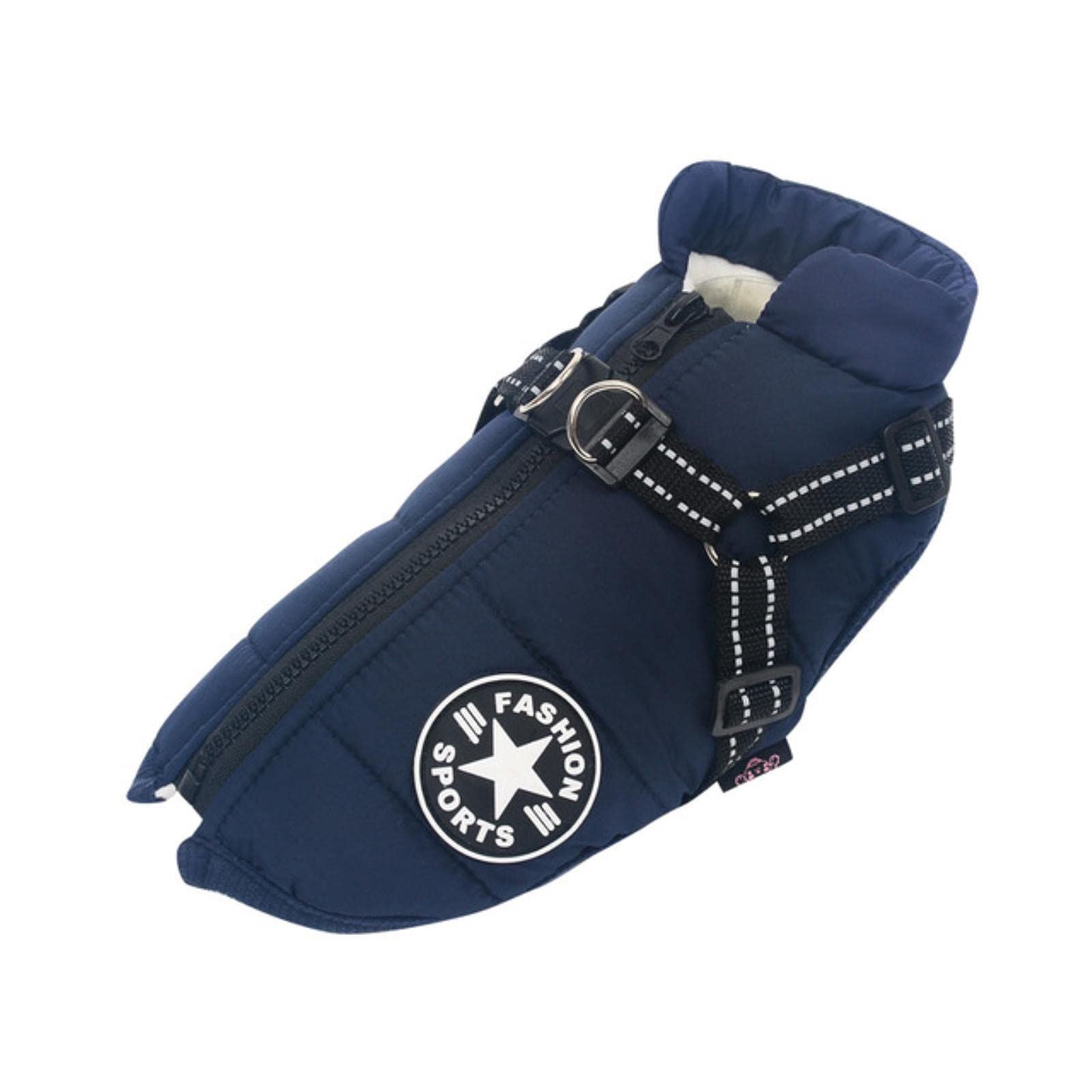 JIMINISO Large Pet Dog Jacket With Harness Winter Warm Dog Clothes For Labrador Waterproof Big Dog Coat Chihuahua French Bulldog Outfits