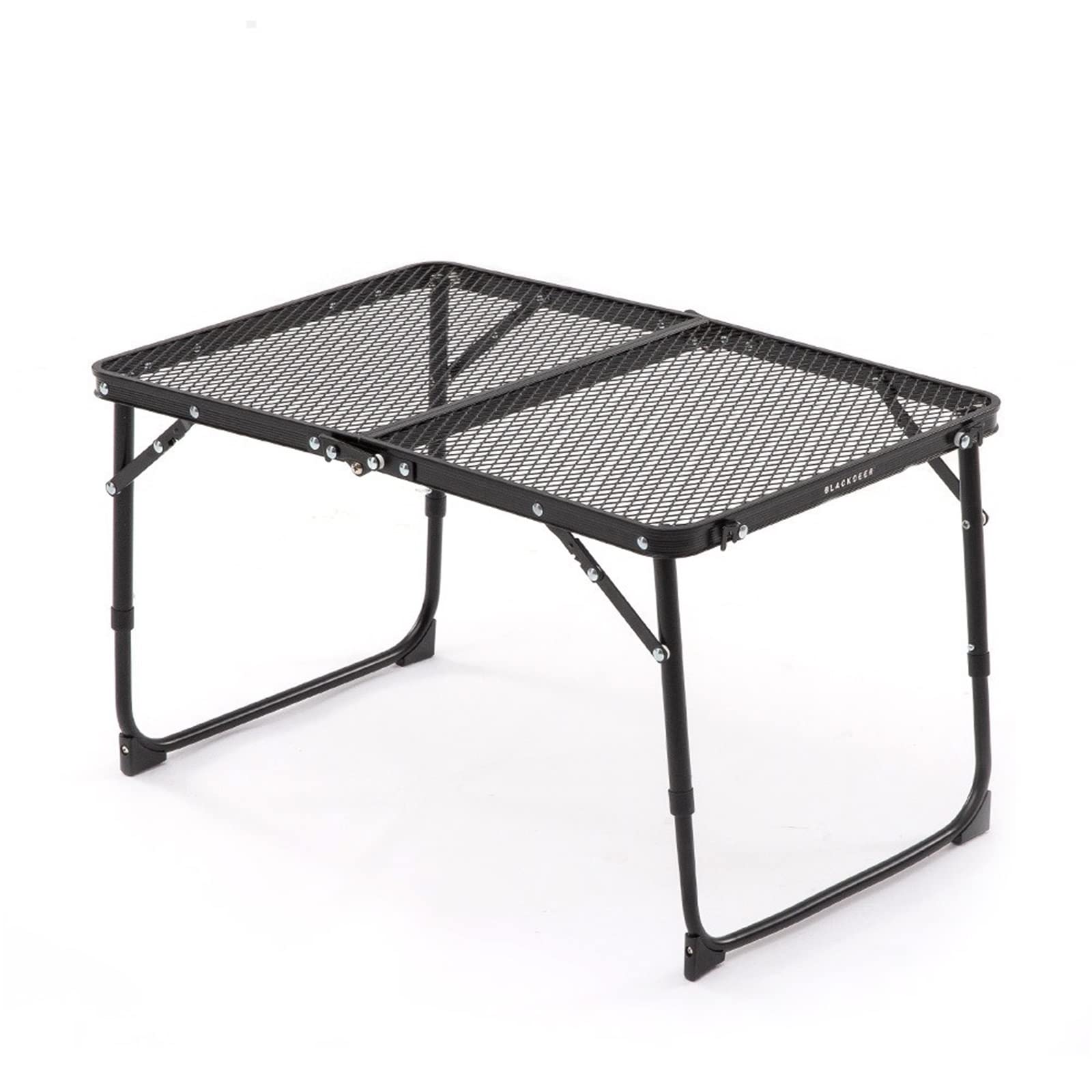 Table de camping pliante portable en fer pour stopper l'instabilité