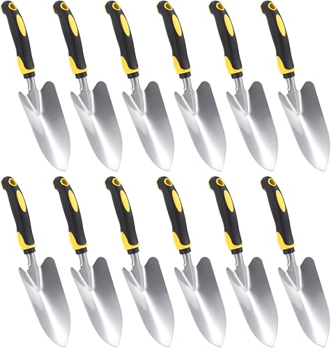 12 Pcs Stainless Steel Gardening Trowel Heavy Duty Metal Trowel Garden Tool