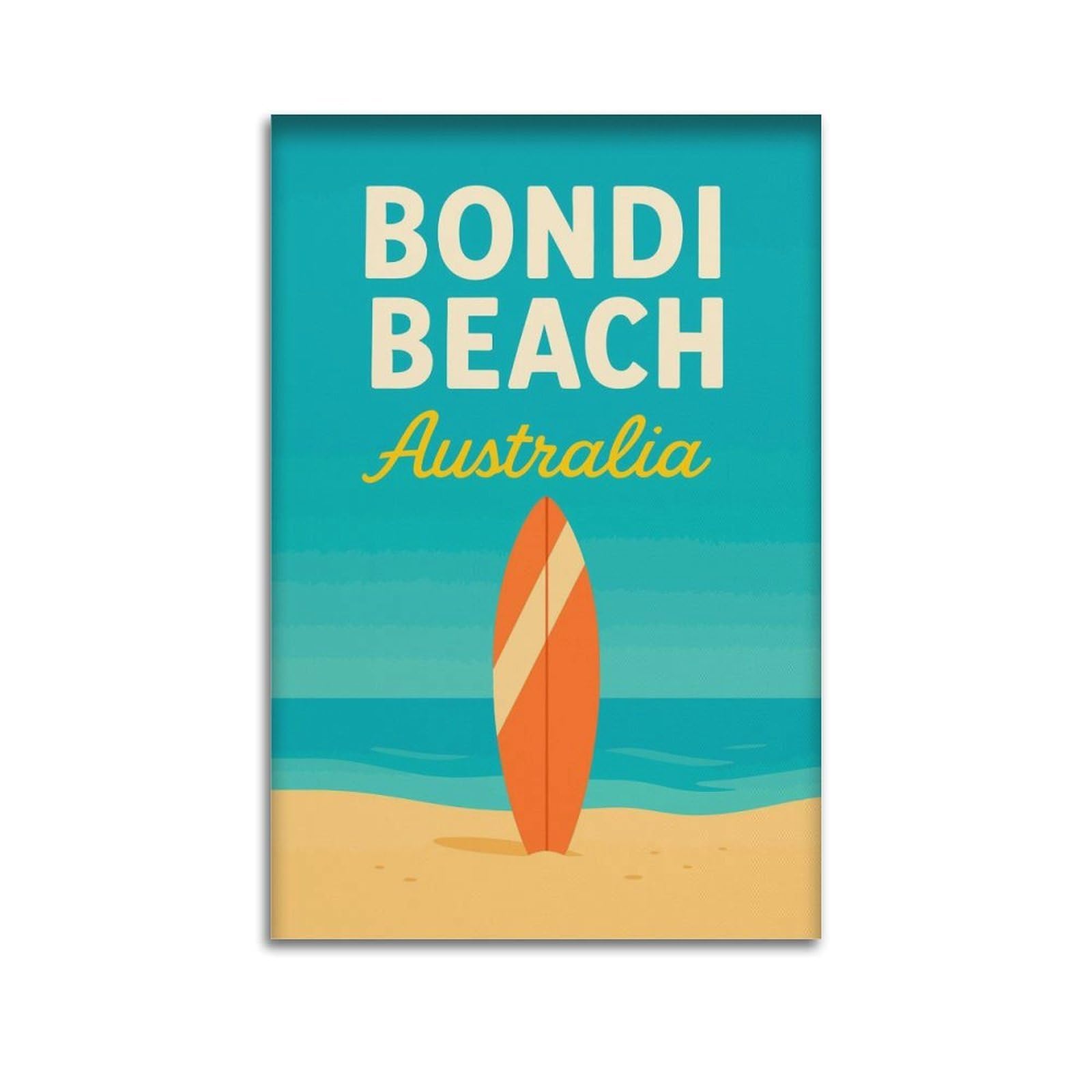 xiaoxiaoshen Bondi Beach Australia Scenic Coastal Wanderlust Canvas Poster Wall Art Prints Room Aesthetic Murals Bedroom And Living Decorations 20x30inch(50x75cm)