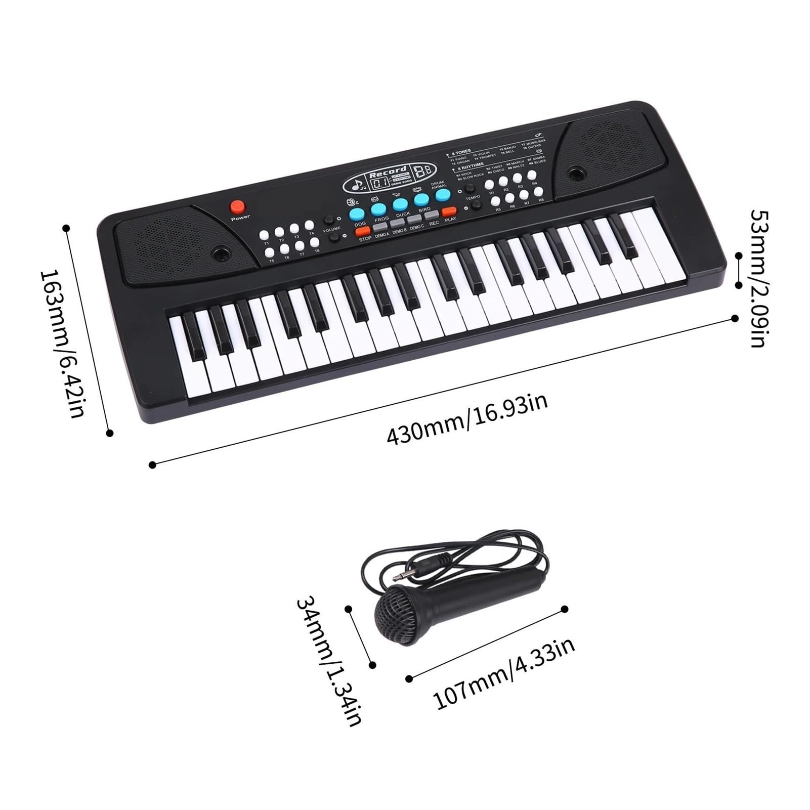 klawiatura elektroniczna 37-klawiszowe Pianino Elektryczne USB Z Mikrofonem Cyfrowa Elektroniczna Muzyka Organowa Elektroniczny Instrument Klawiszowy