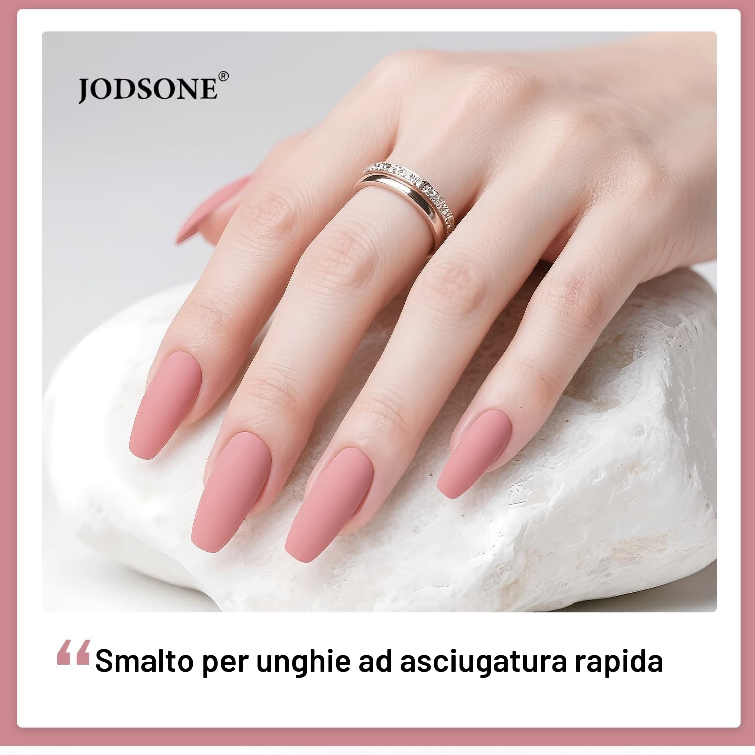 JODSONE Dusty Rose, smalto per unghie da 16,5 ml, grande volume, ad asciugatura rapida, colore rosa chiaro, ad asciugatura rapida e a lunga durata, colore nail art, fai da te, regalo per donne