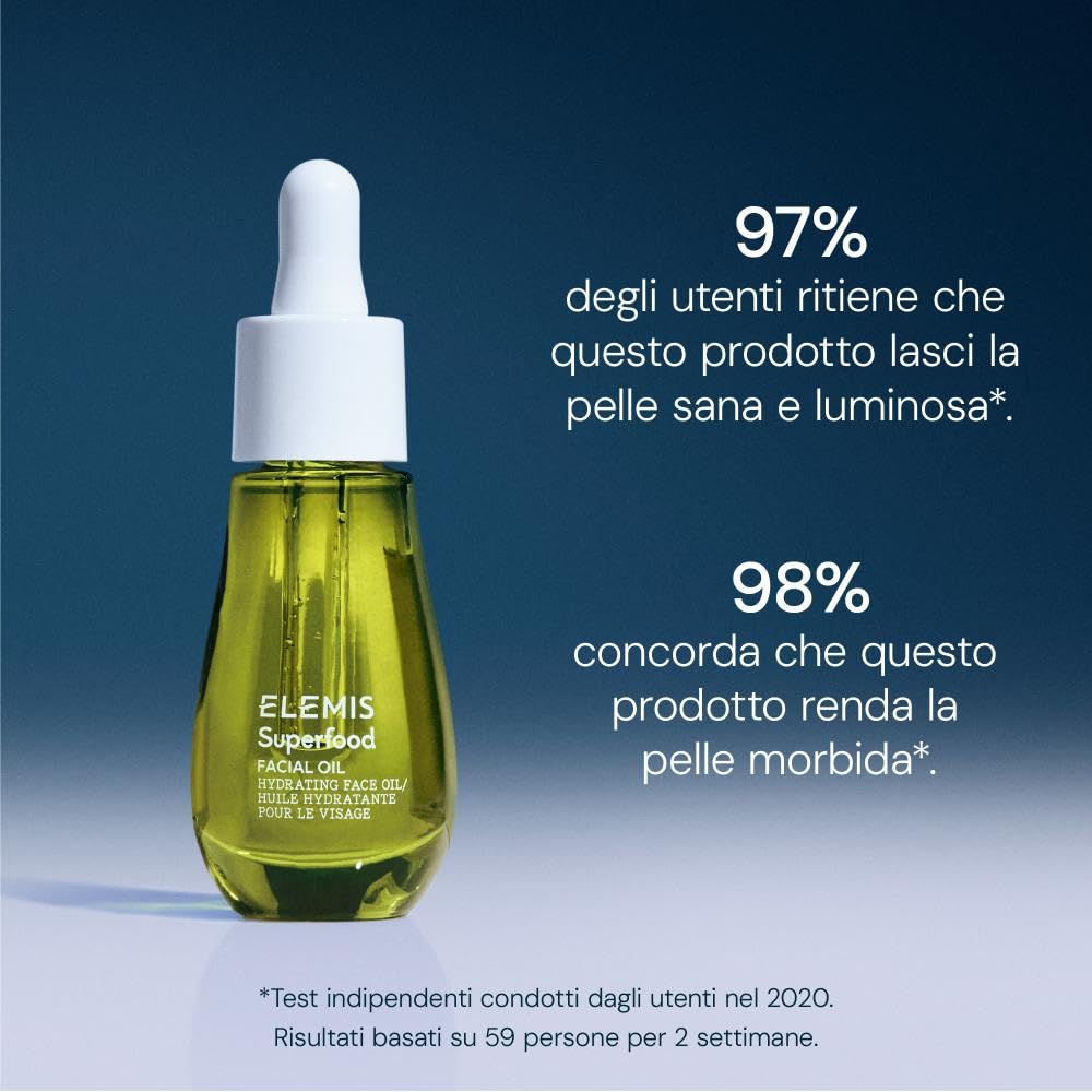 ELEMIS Pro-Collagen & Superfood Facial Oils, Olio Viso Leggero e Non Grasso, Siero Viso Anti Aging per Rughe e Linee Sottili