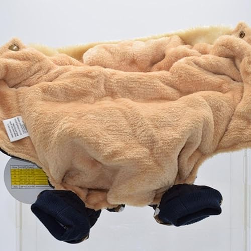 Miniatura 6 de Sudadera con capucha cálida con forro polar para perros pequeños, chaqueta para cachorros con capucha, ropa cálida para perros chihuahua (M, negro)
