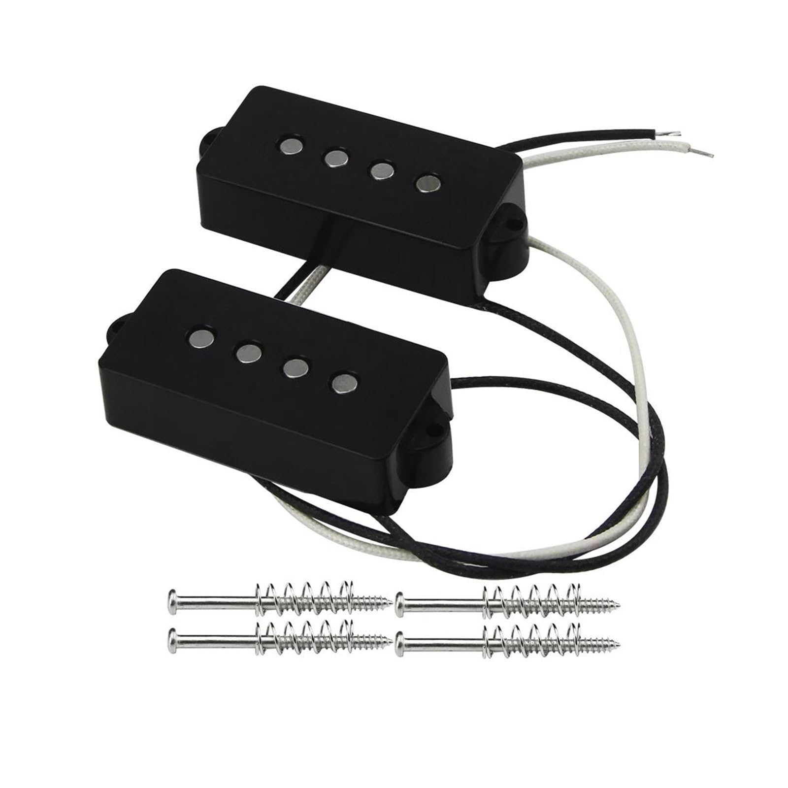 Repuestos Para Pastillas De Guitarra Pastilla Humbucker Para Bajo Alnico 5 PB | Bajo 4 Cuerdas Alnico V Negro para Repuesto de Piezas PB